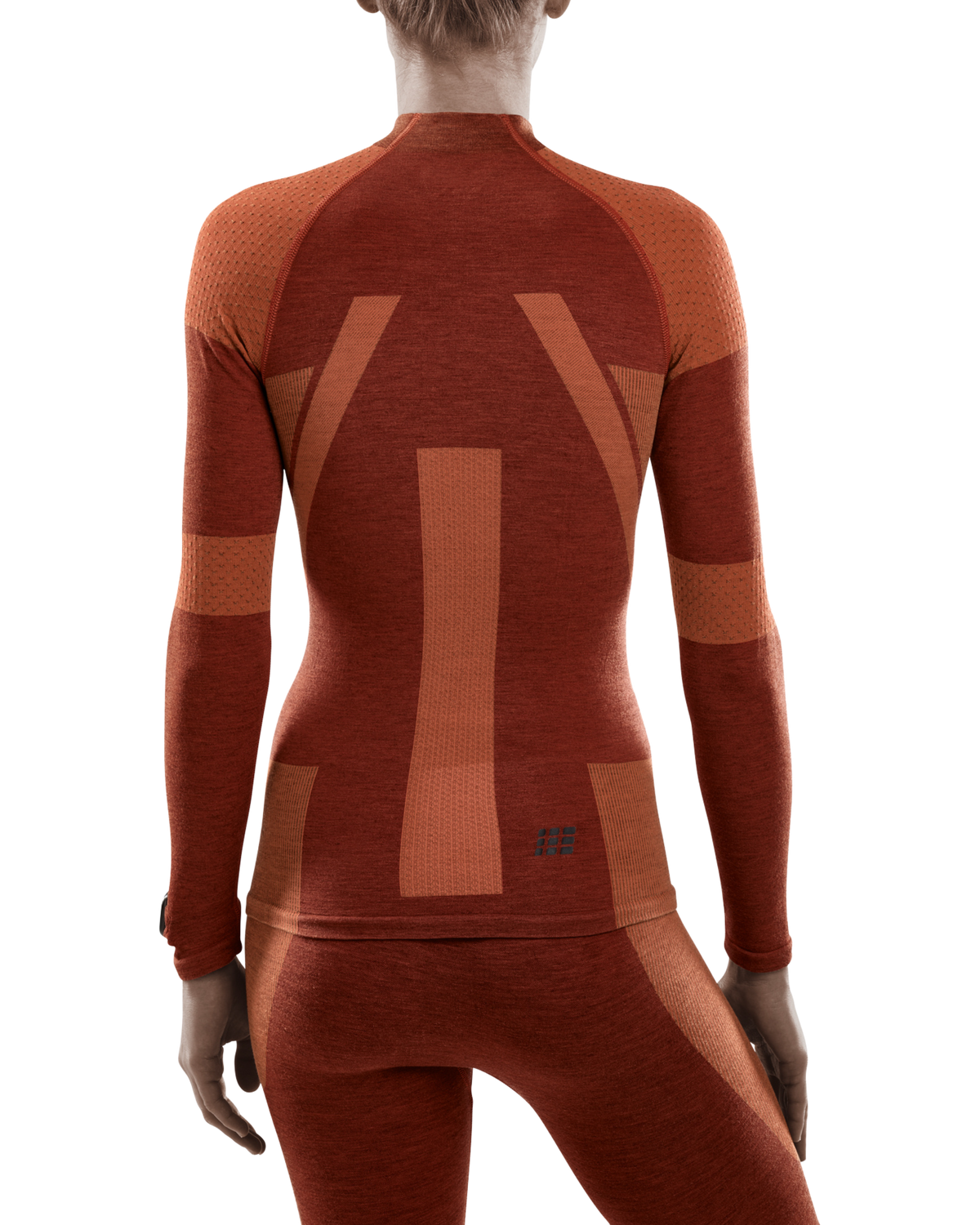 Ski Touring Base Shirt, Women, Orange/Dark Orange