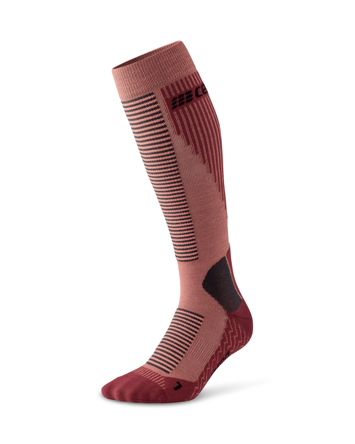 Ski Touring Tall Compression Socks, Women, Rose