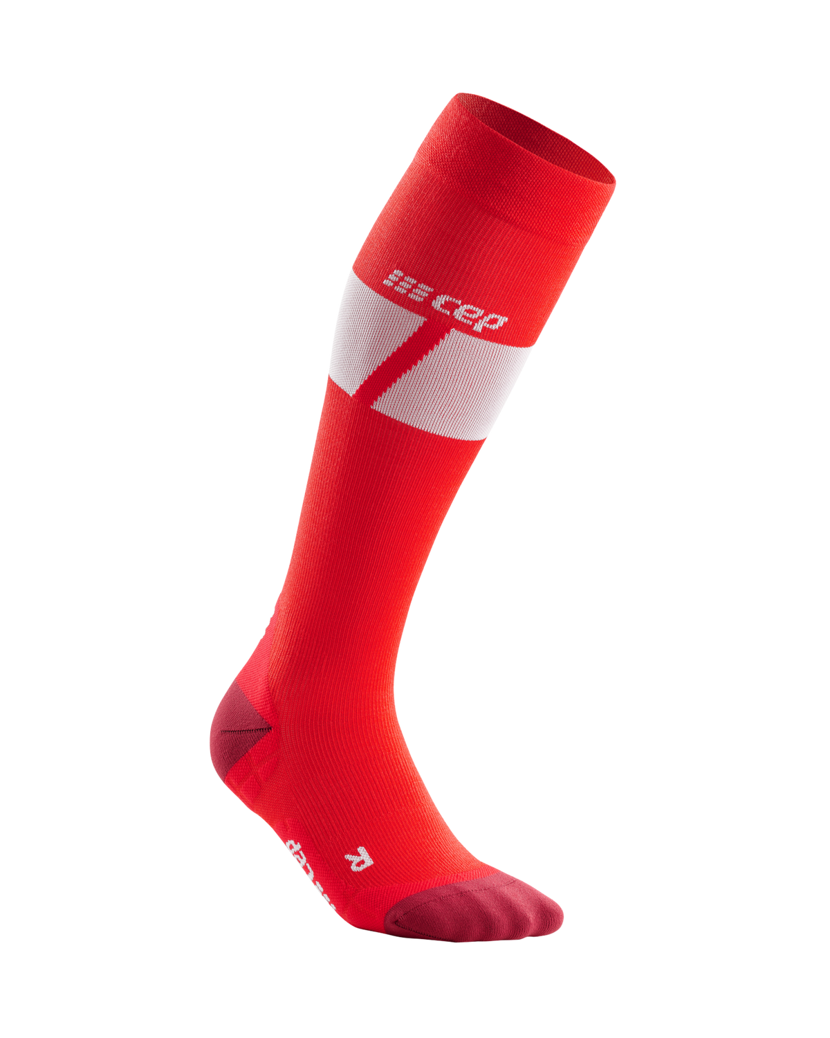 Ski Ultralight Tall Compression Socks, Women, Red/White