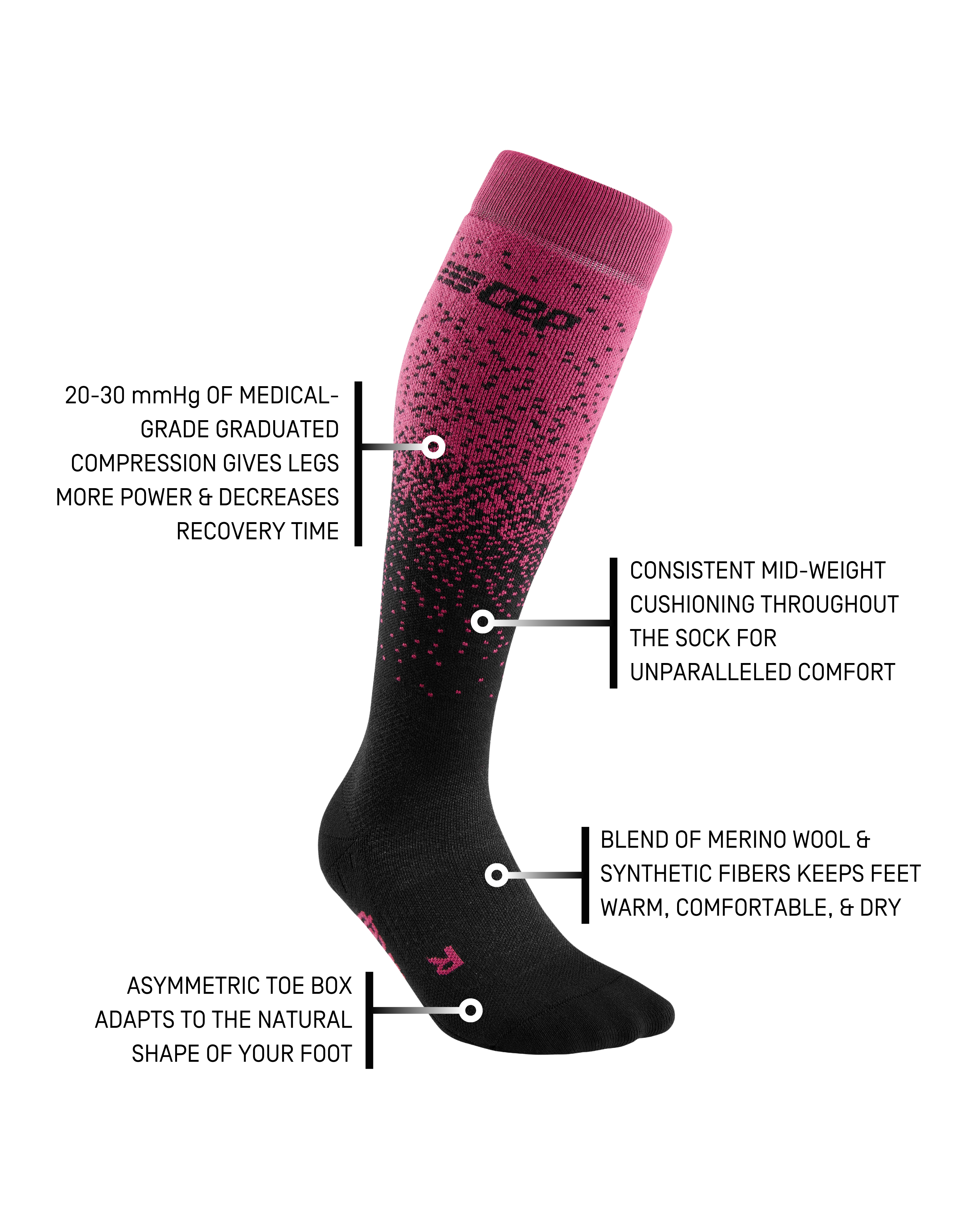 amazon salomon ski socks Ski Snowfall Tall Compression Socks, Women
