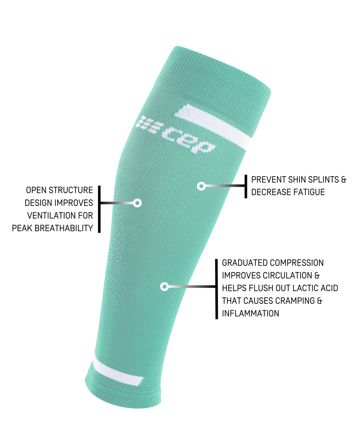 The Run Compression Calf Sleeves 4.0, Men, Ocean