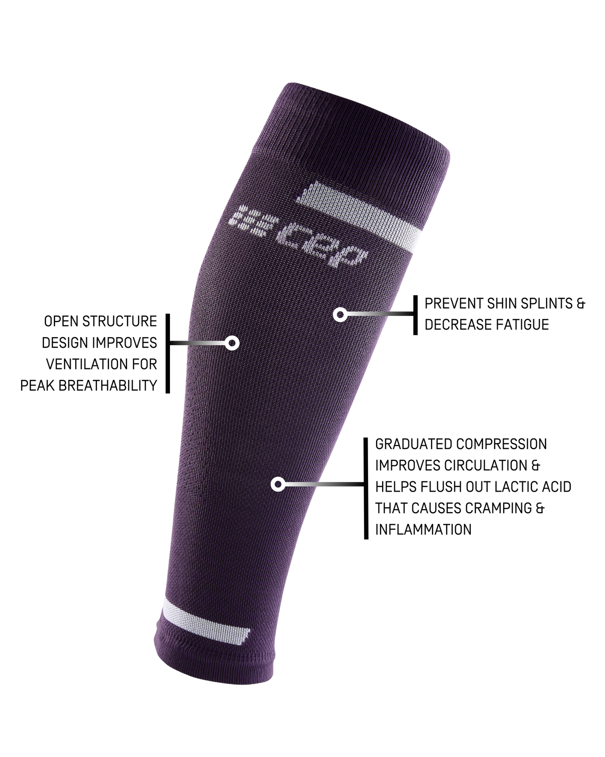 The Run Compression Calf Sleeves 4.0, Men, Violet