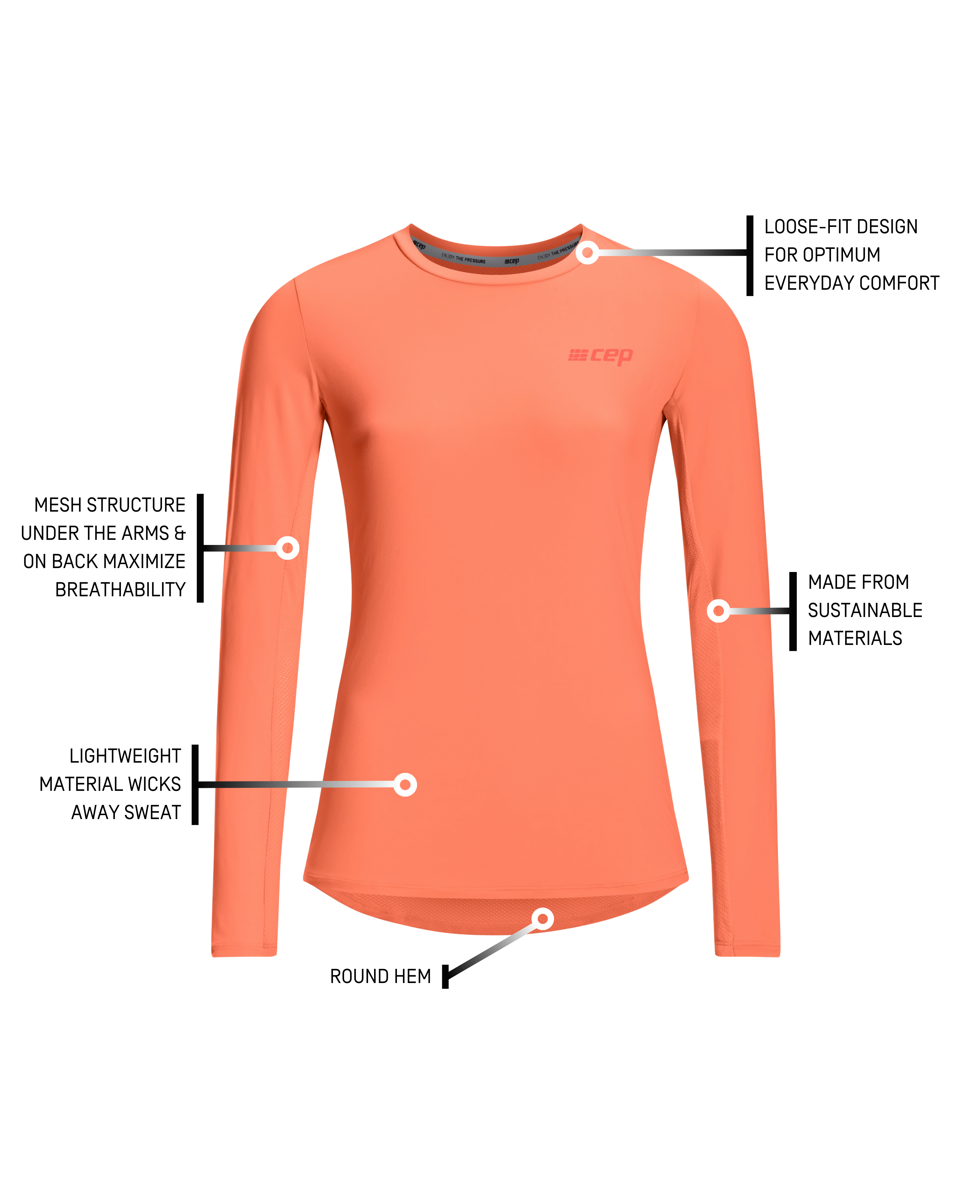The Run Long Sleeve Shirt for Women | CEP Compression The Run Long Sleeve Shirt for Women | CEP Compression