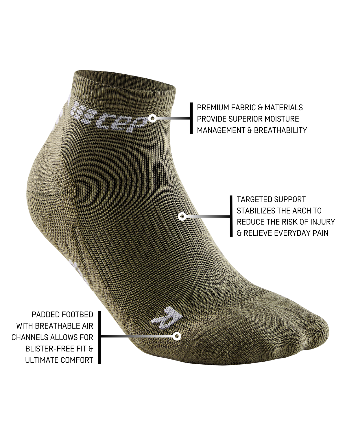 The Run Low Cut Socks 4.0, Men, Olive
