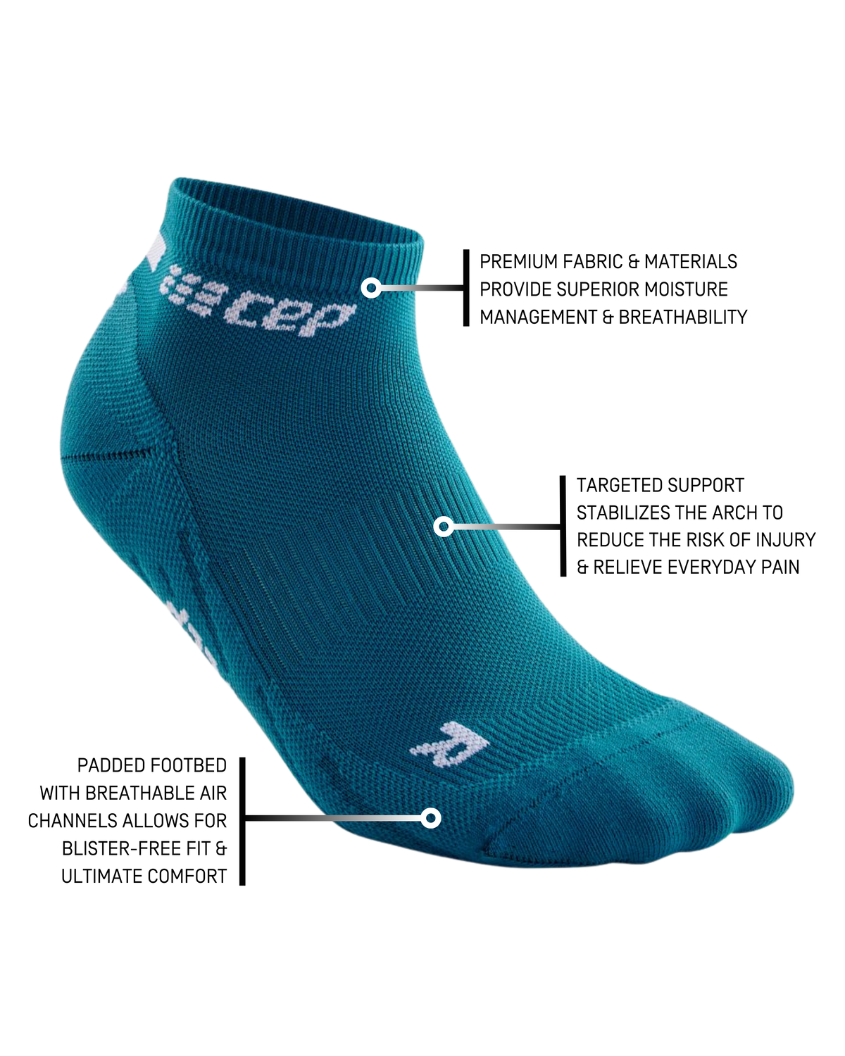 The Run Low Cut Socks 4.0, Men, Petrol