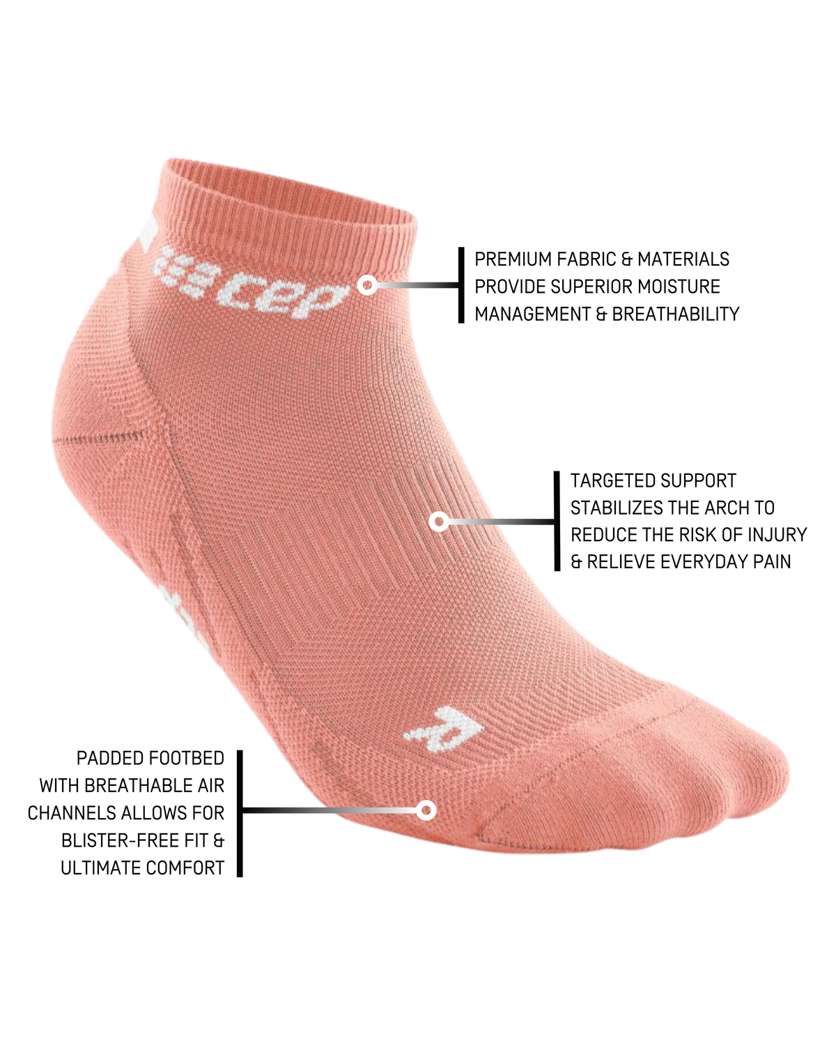 The Run Low Cut Socks 4.0, Women, Rose