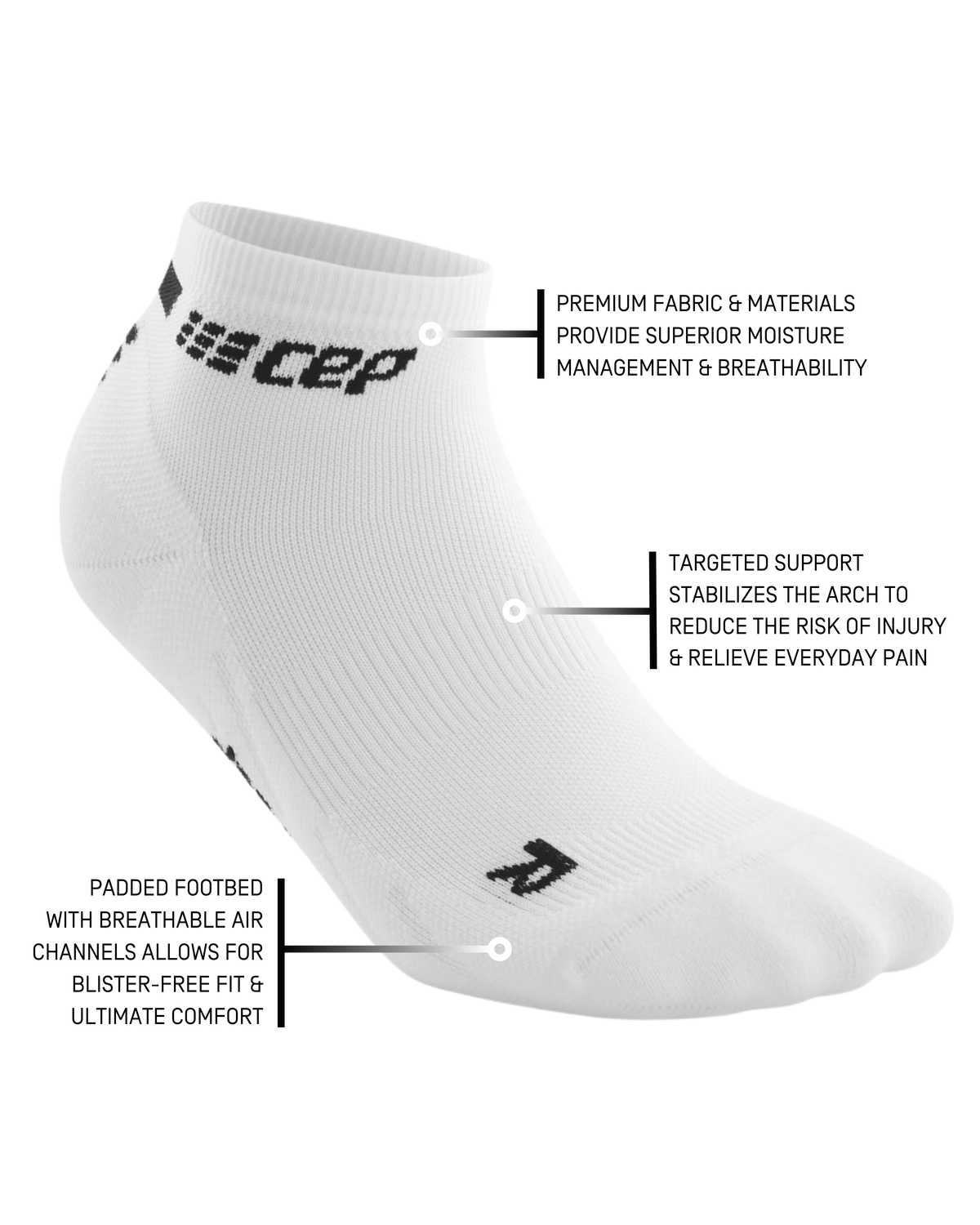 The Run Low Cut Socks 4.0, Men, White