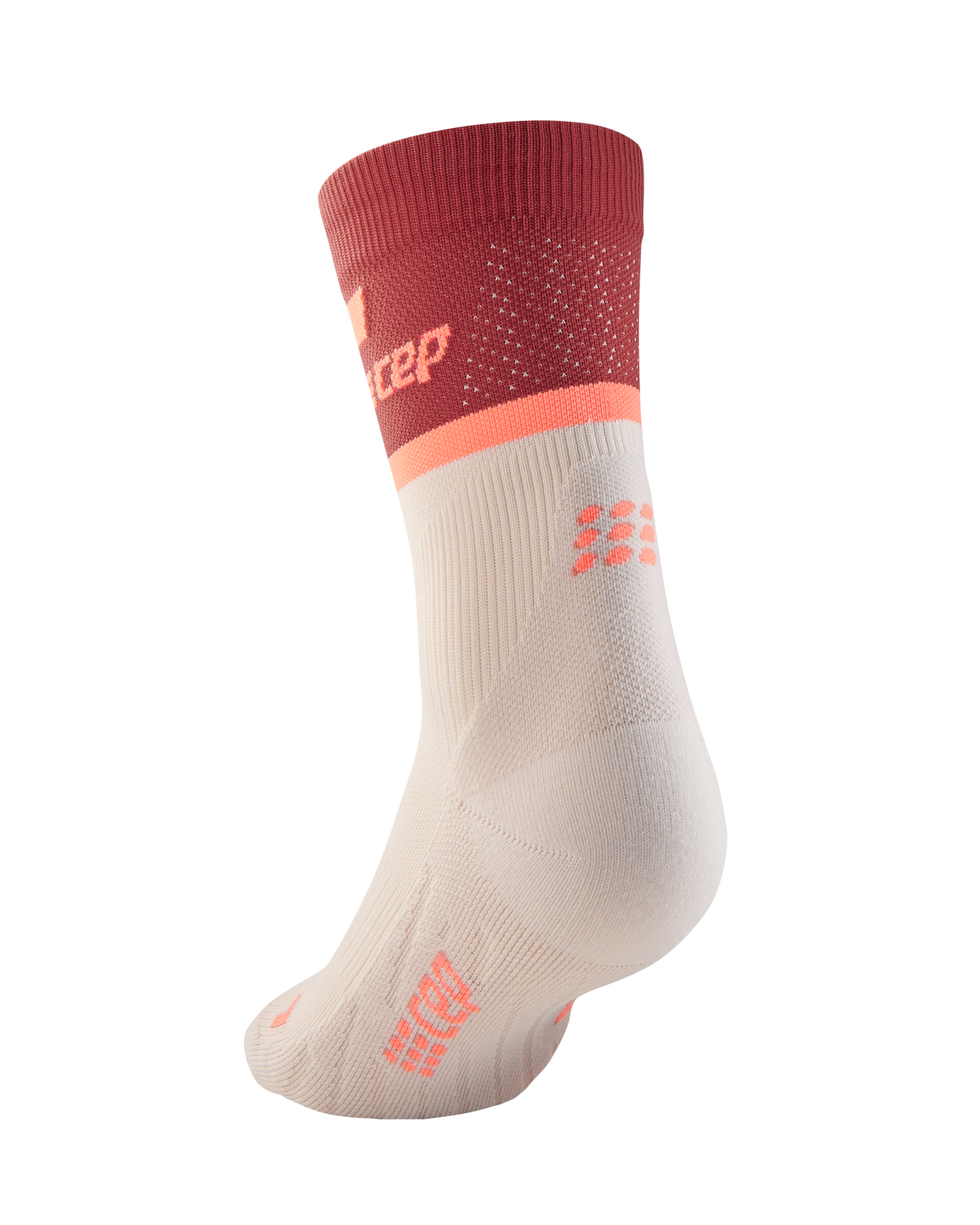 The Run Compression Mid Cut Socks 4.0, Women, Red/Off White