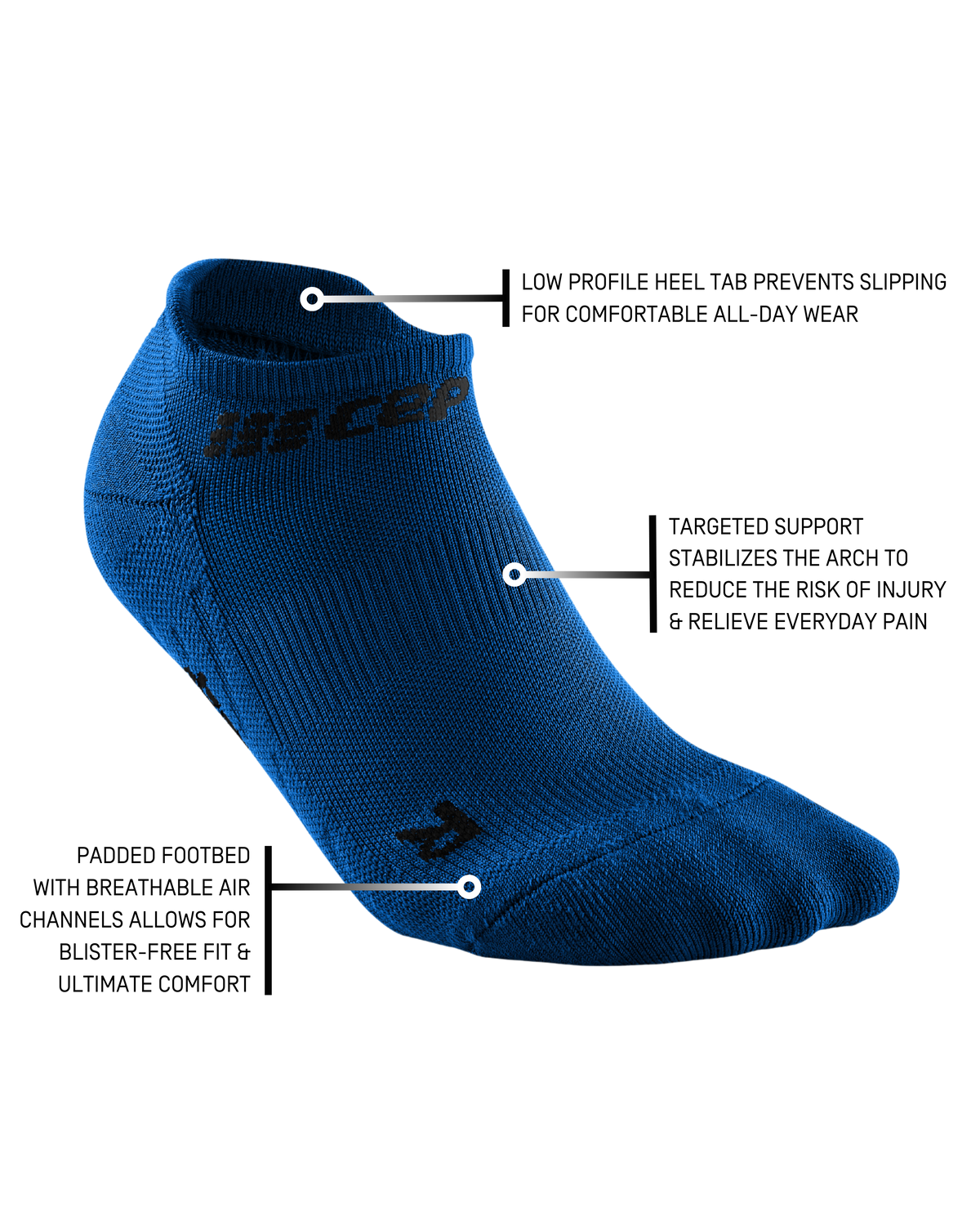 The Run No Show Socks 4.0, Men, Blue