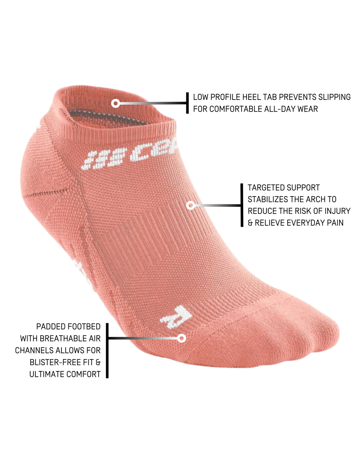 The Run No Show Socks 4.0, Women, Rose