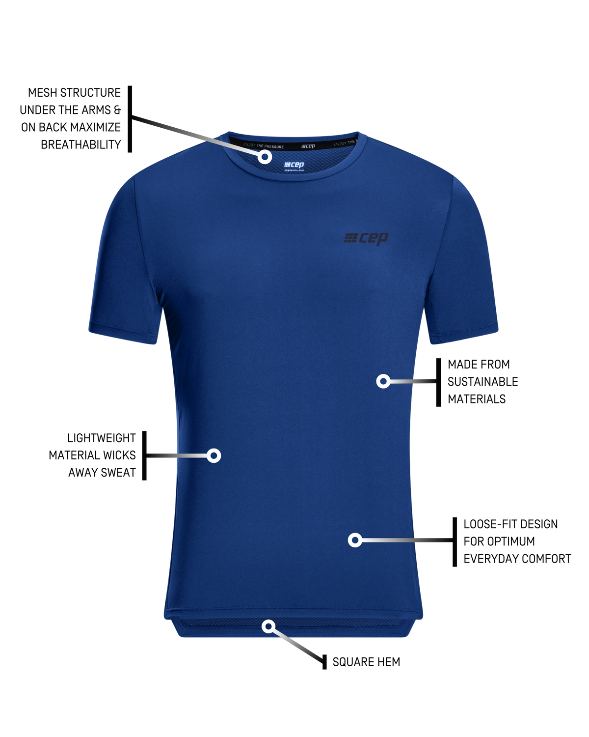 The Run Short Sleeve Shirt, Men, Blue