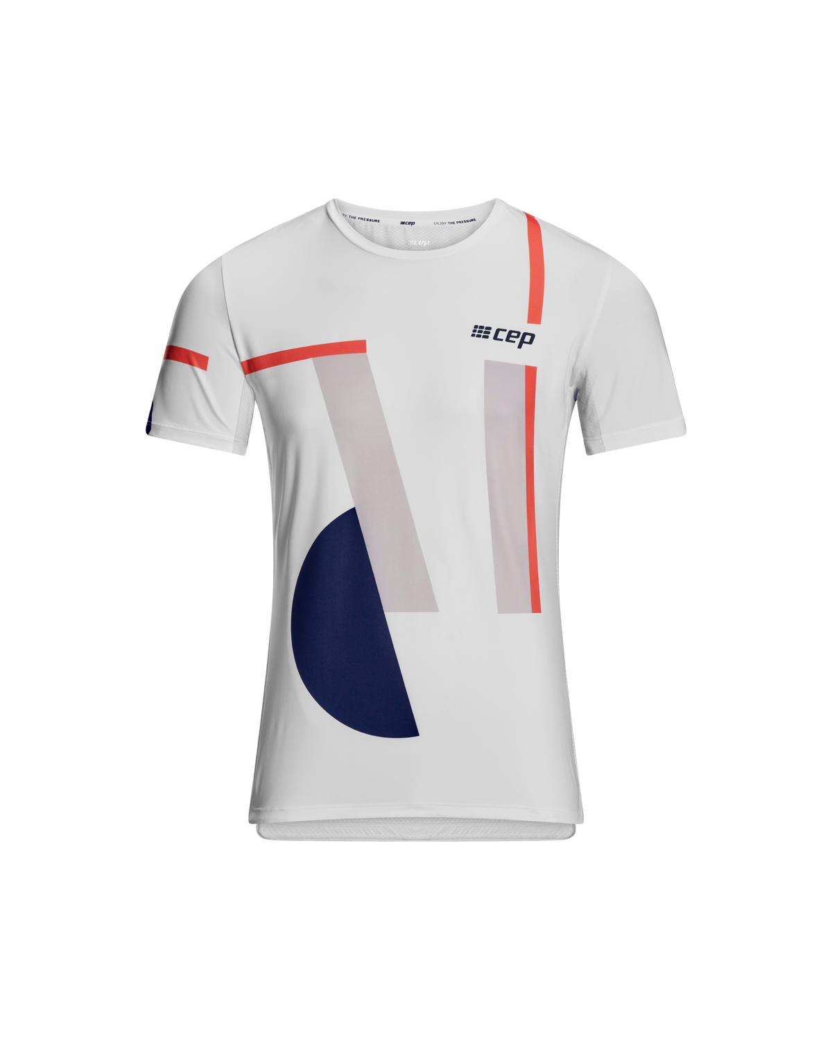 The Run Short Sleeve Shirt, Men, White Multi