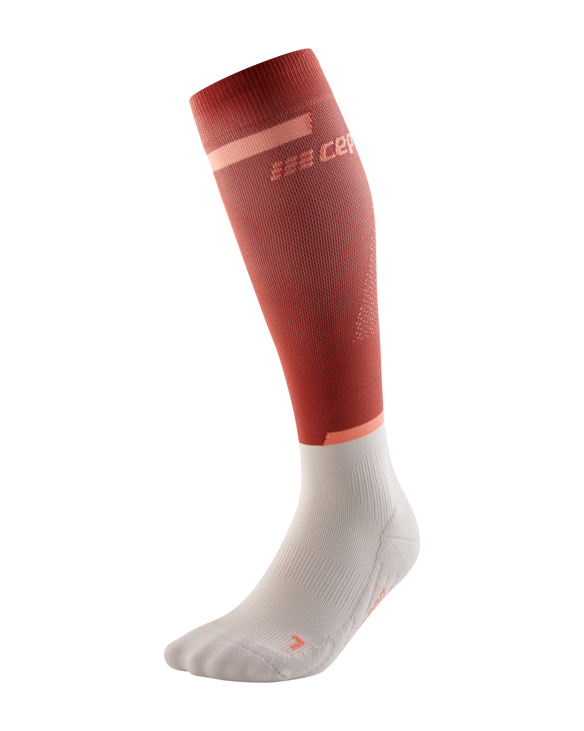 The Run Compression Tall Socks 4.0, Women, Red/Off White