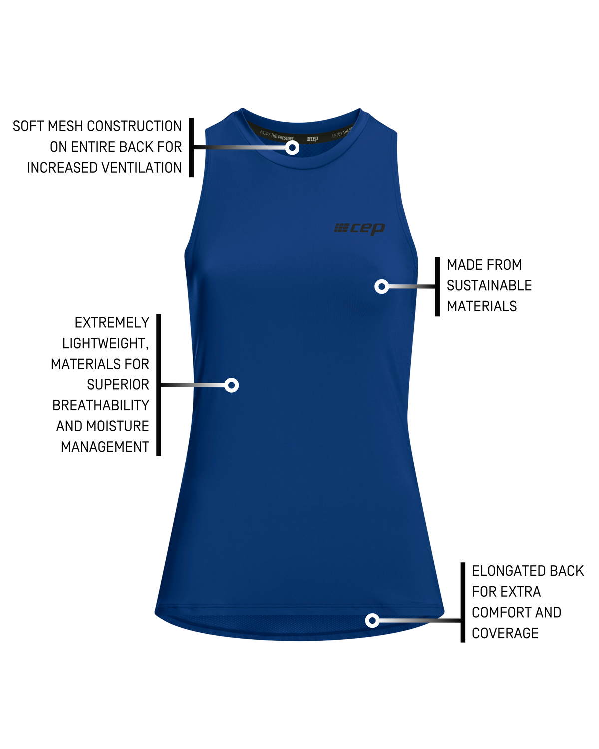 The Run Tank Top, Women, Blue