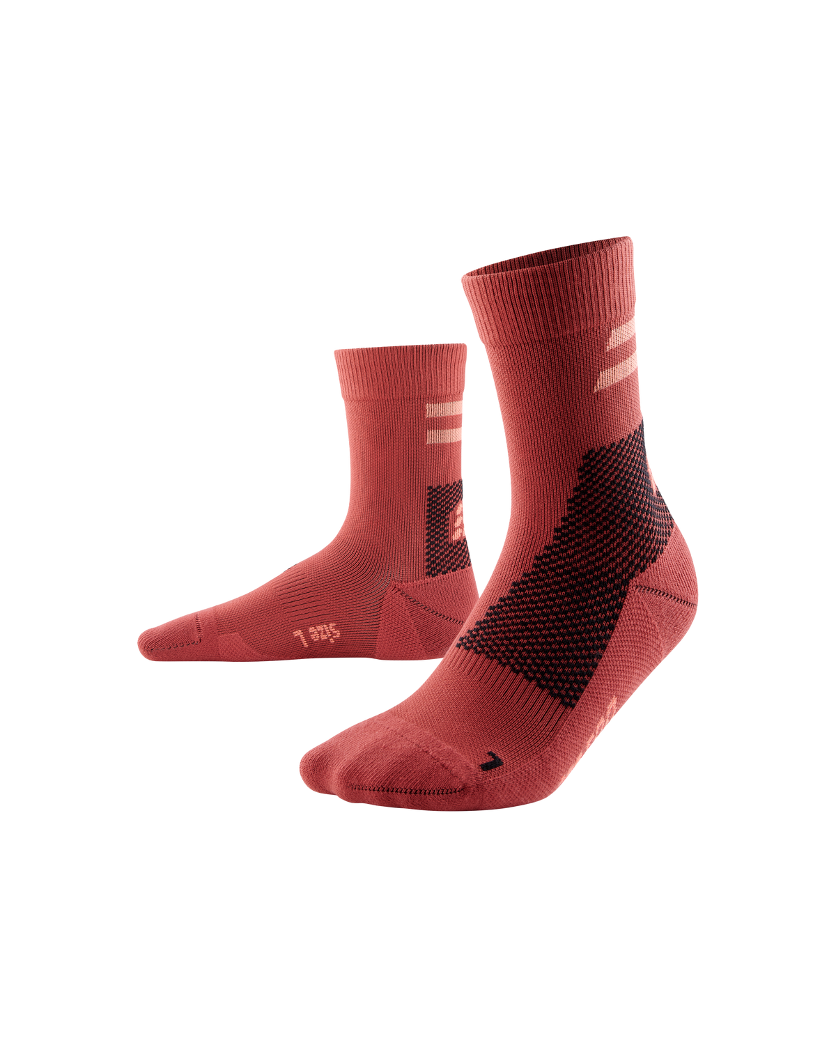 Training Mid Cut Compression Socks, Women, Red Training