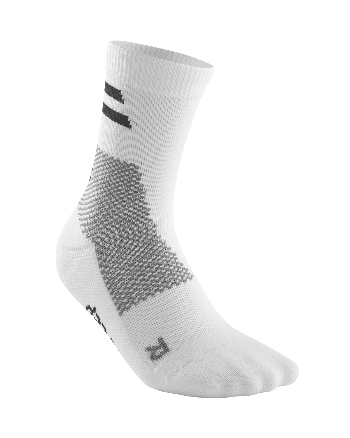 Training Mid Cut Compression Socks, Women, White Training