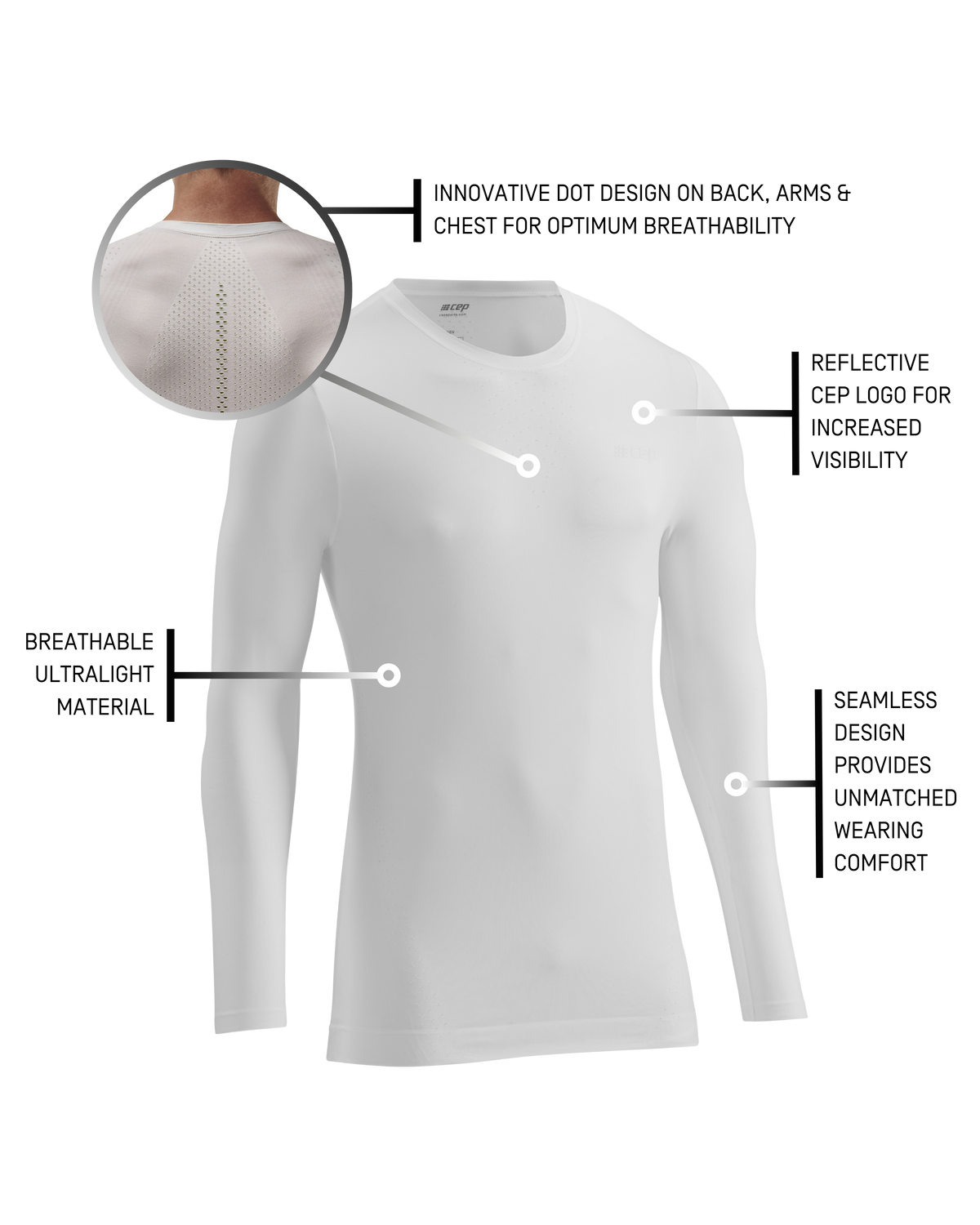 Ultralight Long Sleeve Shirt, Men, White