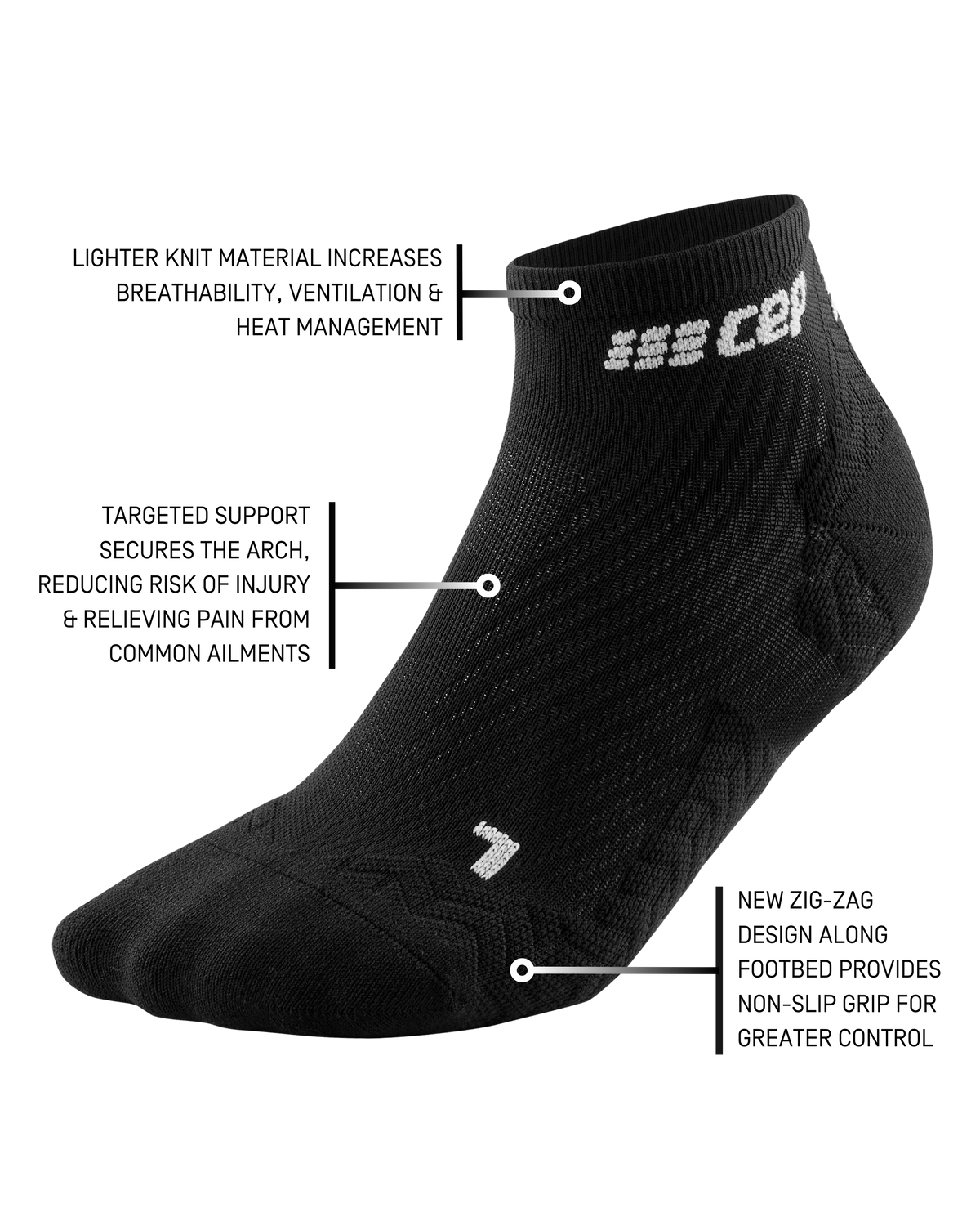 Ultralight Low Cut Socks, Women, Ultralight Black