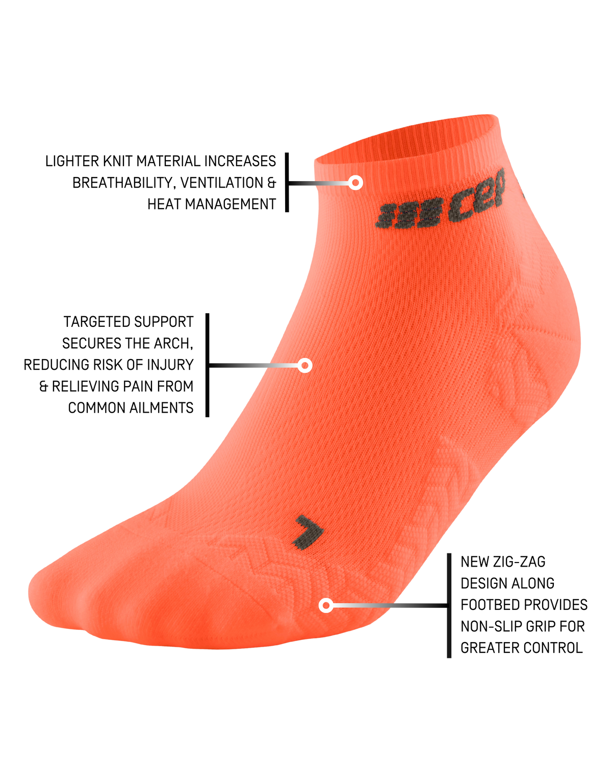 Ultralight Low Cut Socks, Women, Ultralight Coral