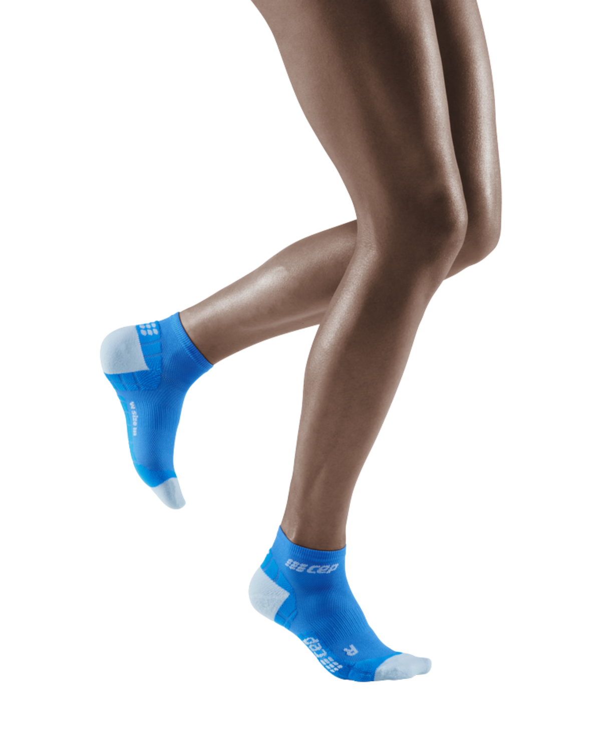Ultralight Low Cut Compression Socks, Women, Electric Blue/Light Grey