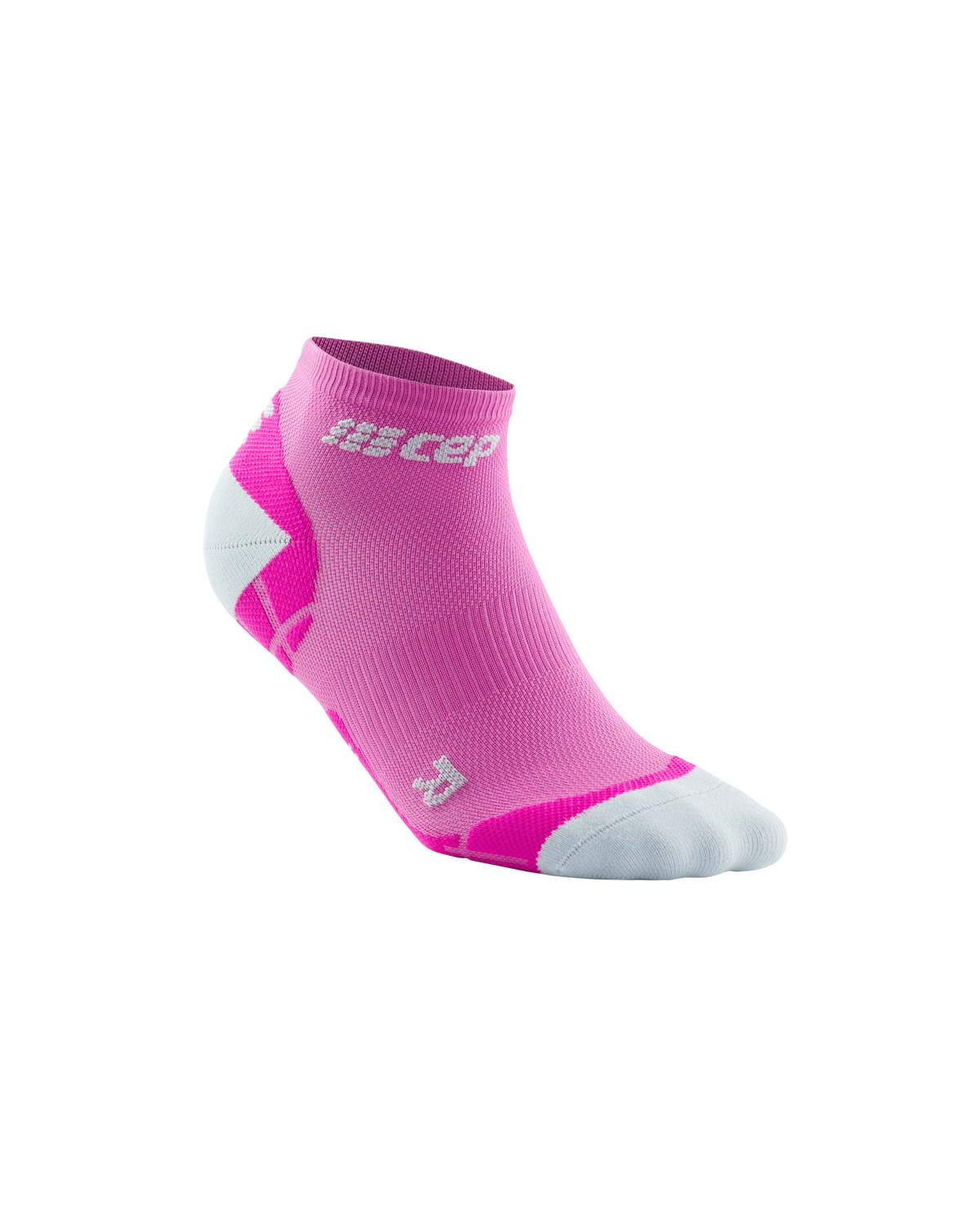 Ultralight Low Cut Compression Socks, Women, Electric Pink/Light Grey