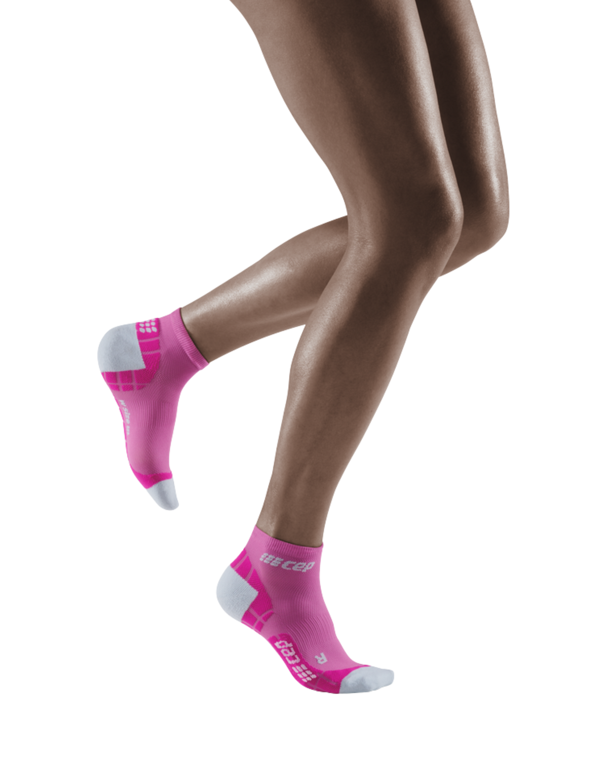 Ultralight Low Cut Compression Socks, Women, Electric Pink/Light Grey