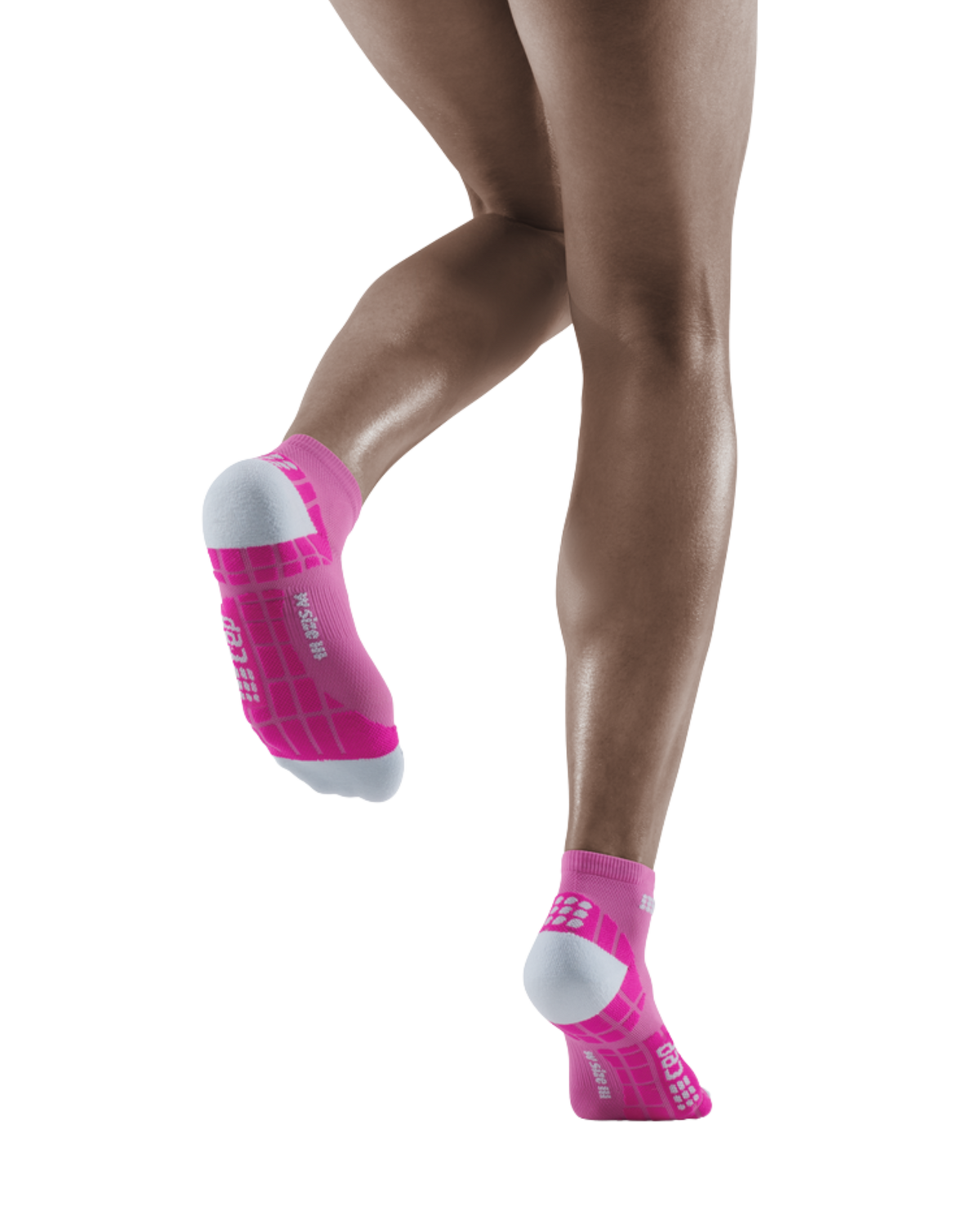 Ultralight Low Cut Compression Socks, Women, Electric Pink/Light Grey