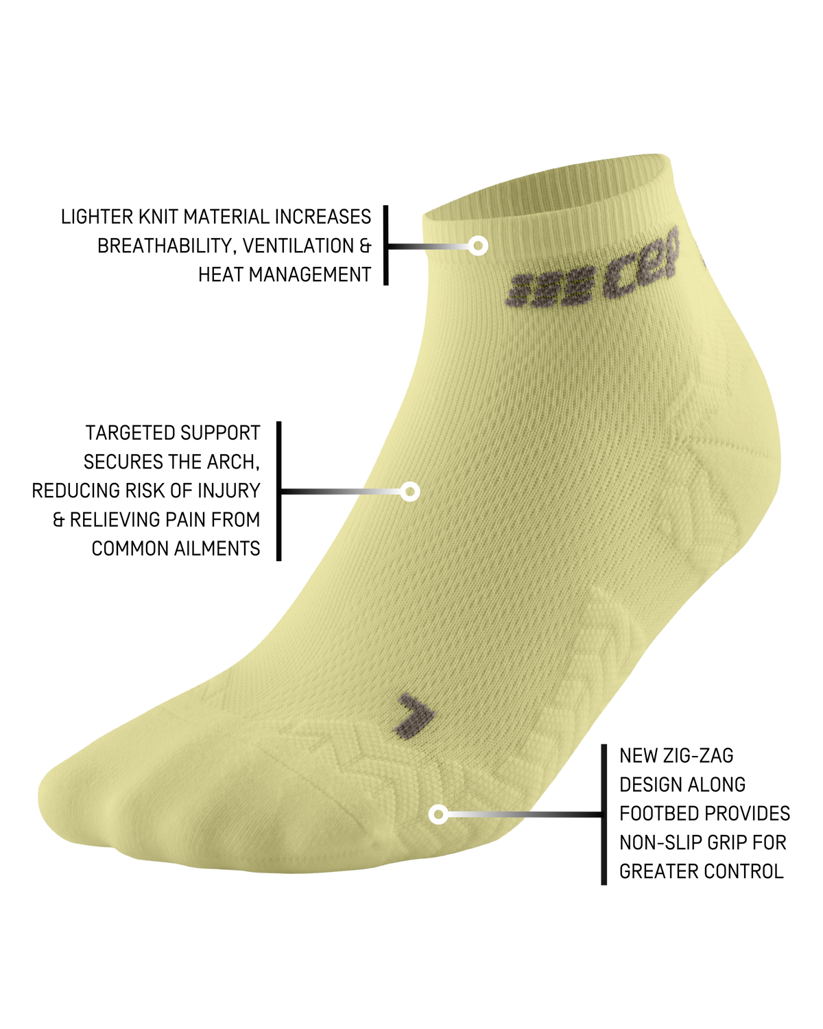 Ultralight Low Cut Socks, Men, Ultralight Lime