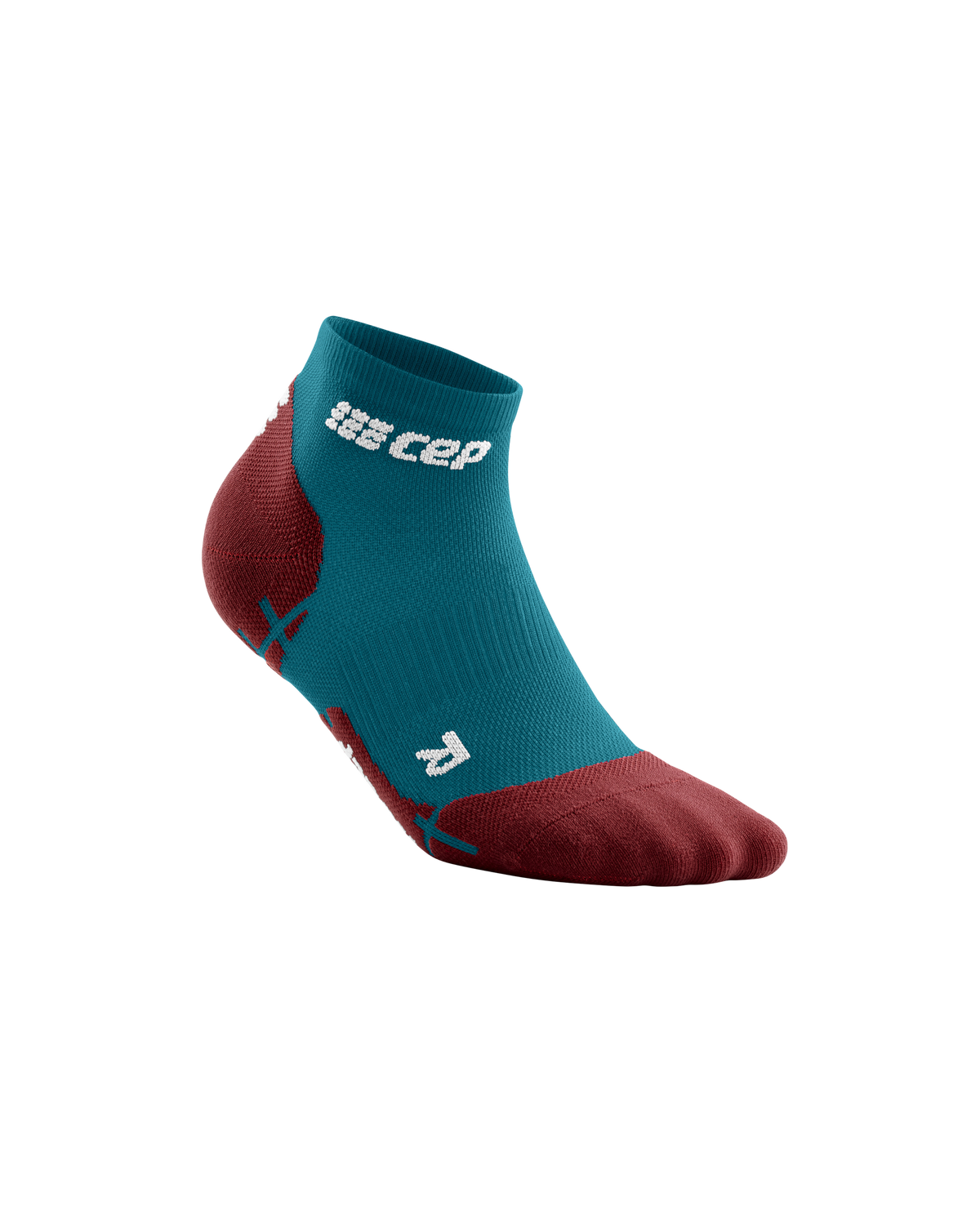 Ultralight Low Cut Compression Socks, Men, Petrol/Red