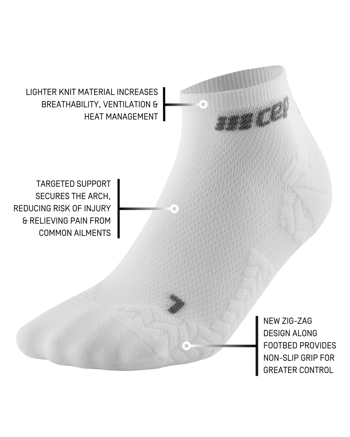 Ultralight Low Cut Socks, Women, Ultralight White