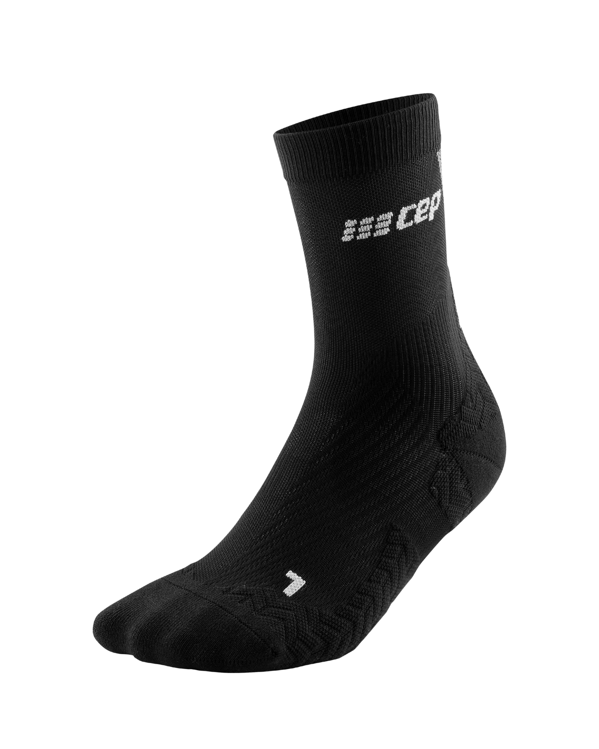 Ultralight Mid Cut Compression Socks, Women, Ultralight Black/Grey