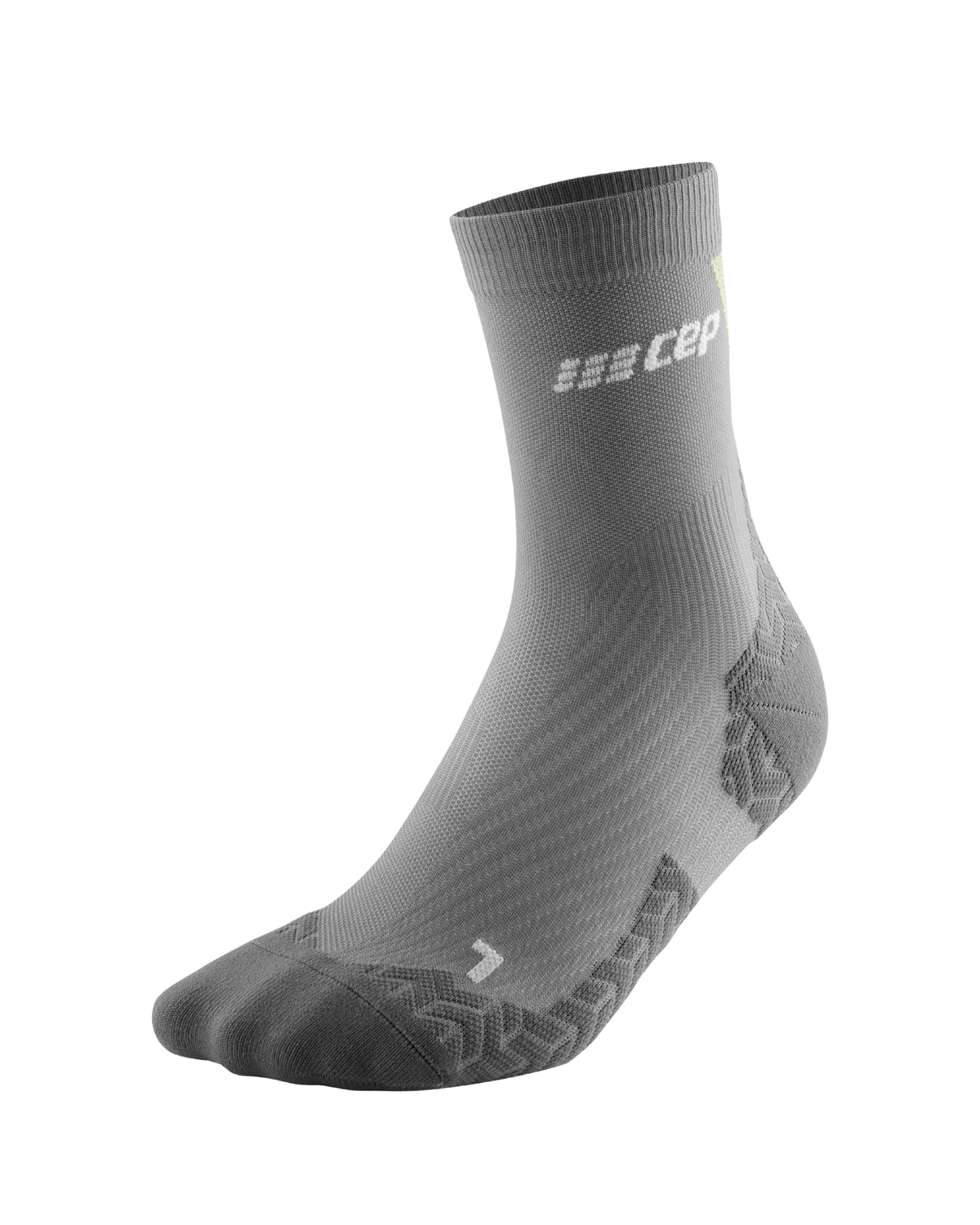 Ultralight Mid Cut Compression Socks, Women, Ultralight Grey/Lime