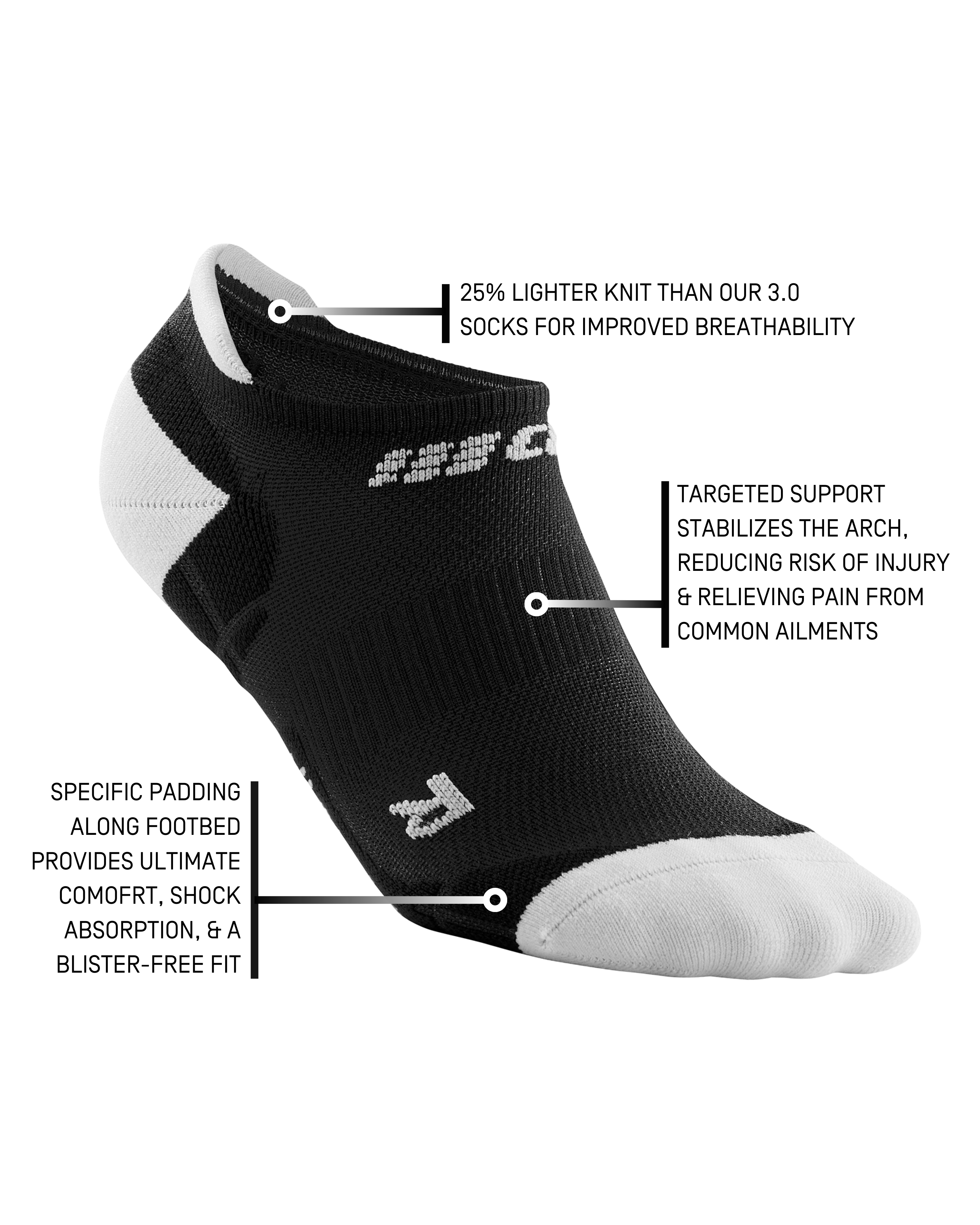 UYN Lady Run Compression OnePiece 0.0 Calze Running Donna - Compressione Mirata E Protezione Caviglia - Taglie 35/36