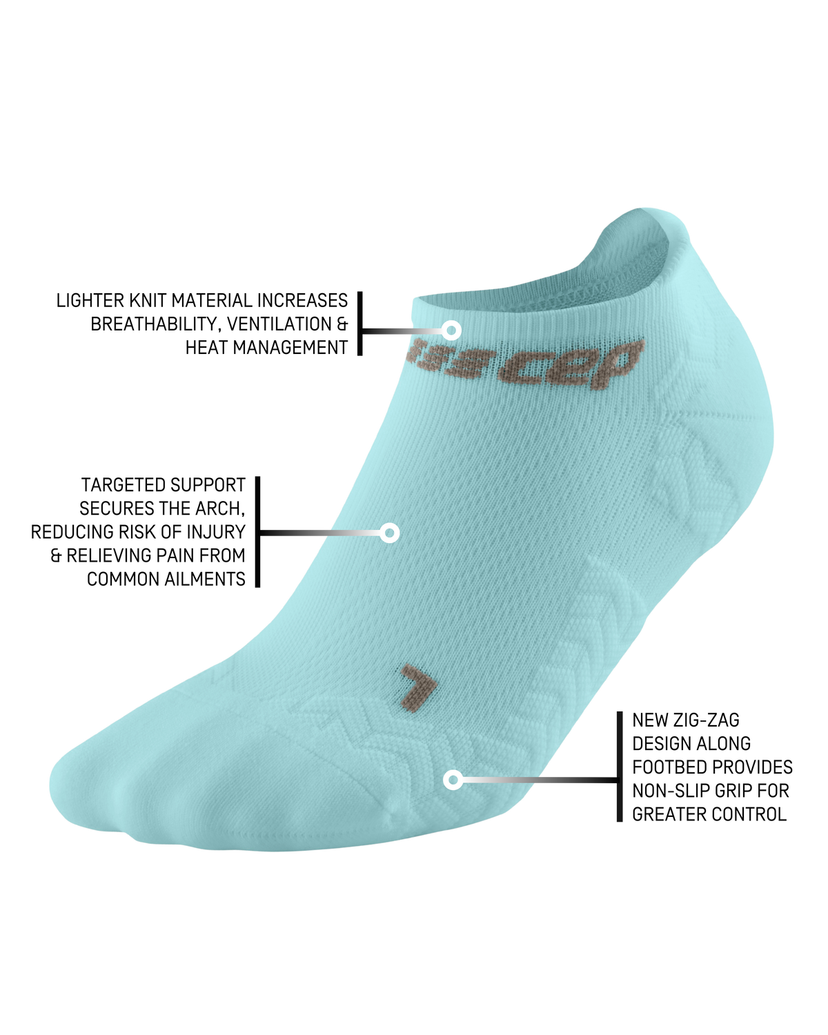 Ultralight No Show Socks, Women, Ultralight Light Blue