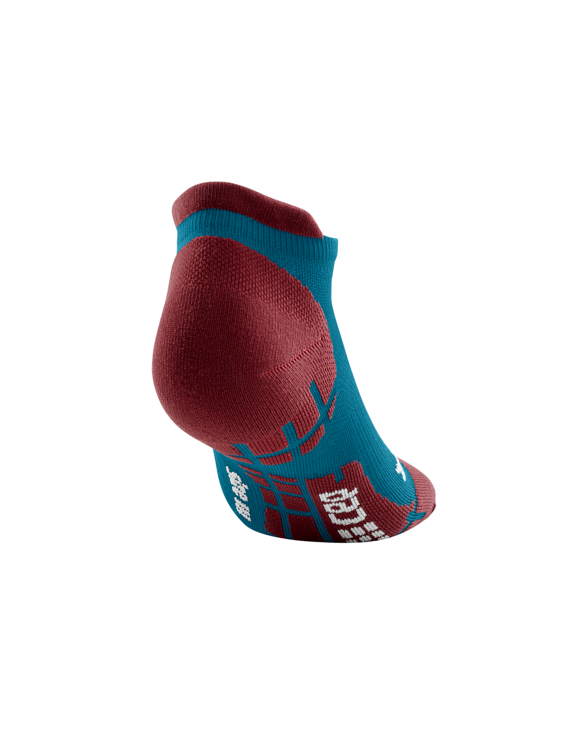 Ultralight No Show Compression Socks, Men, Petrol/Red