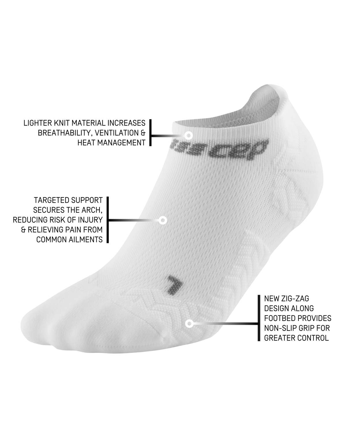 Ultralight No Show Socks, Women, Ultralight White