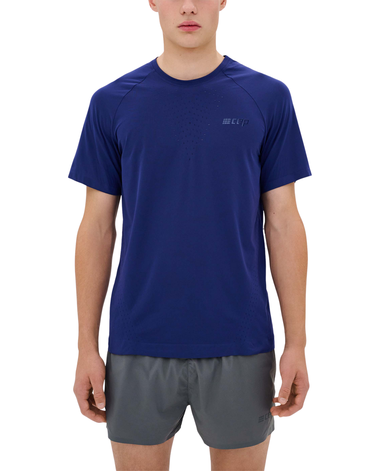 Ultralight Seamless Short Sleeve Shirt, Men, Blue