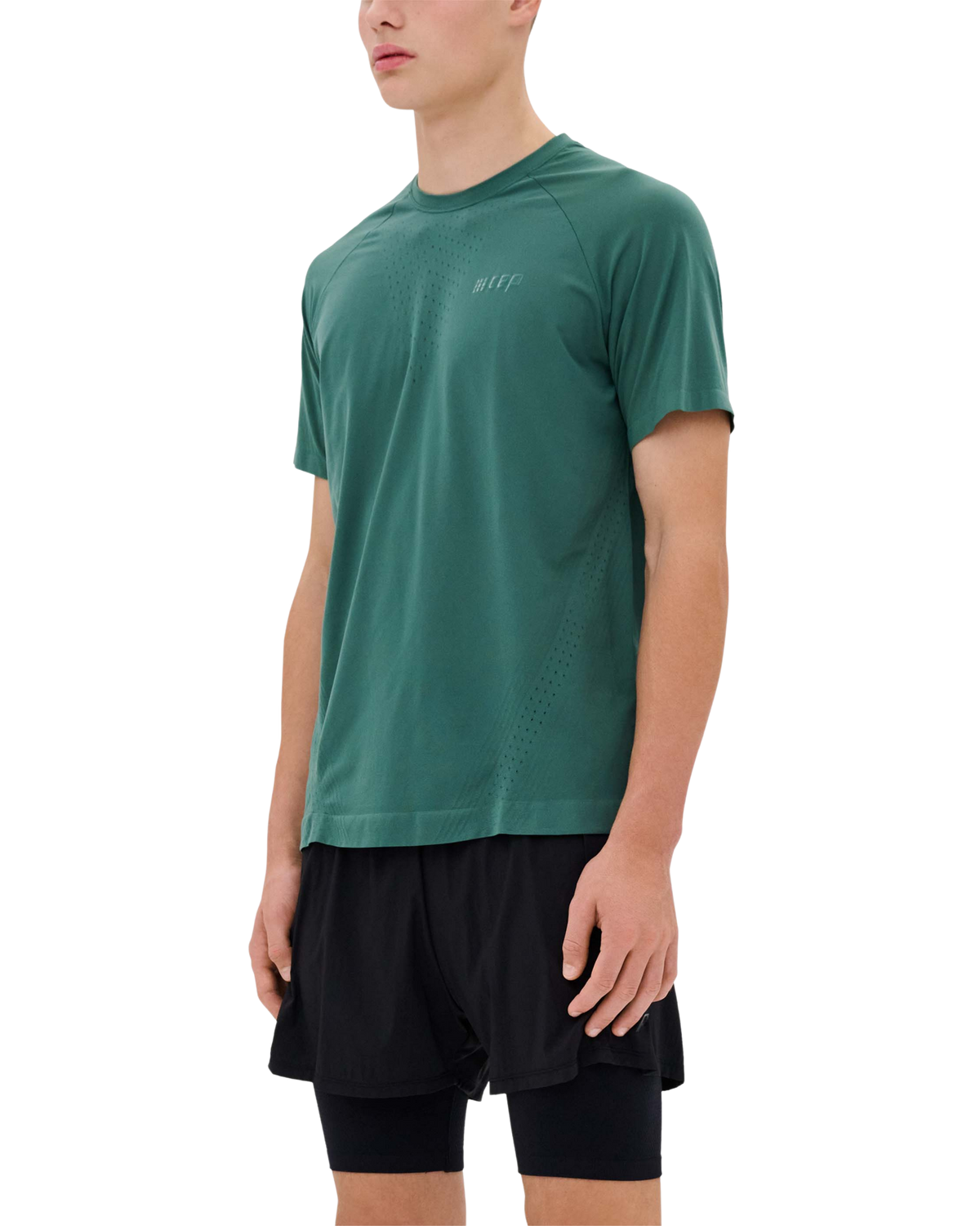 Ultralight Seamless Short Sleeve Shirt, Men, Forest Green