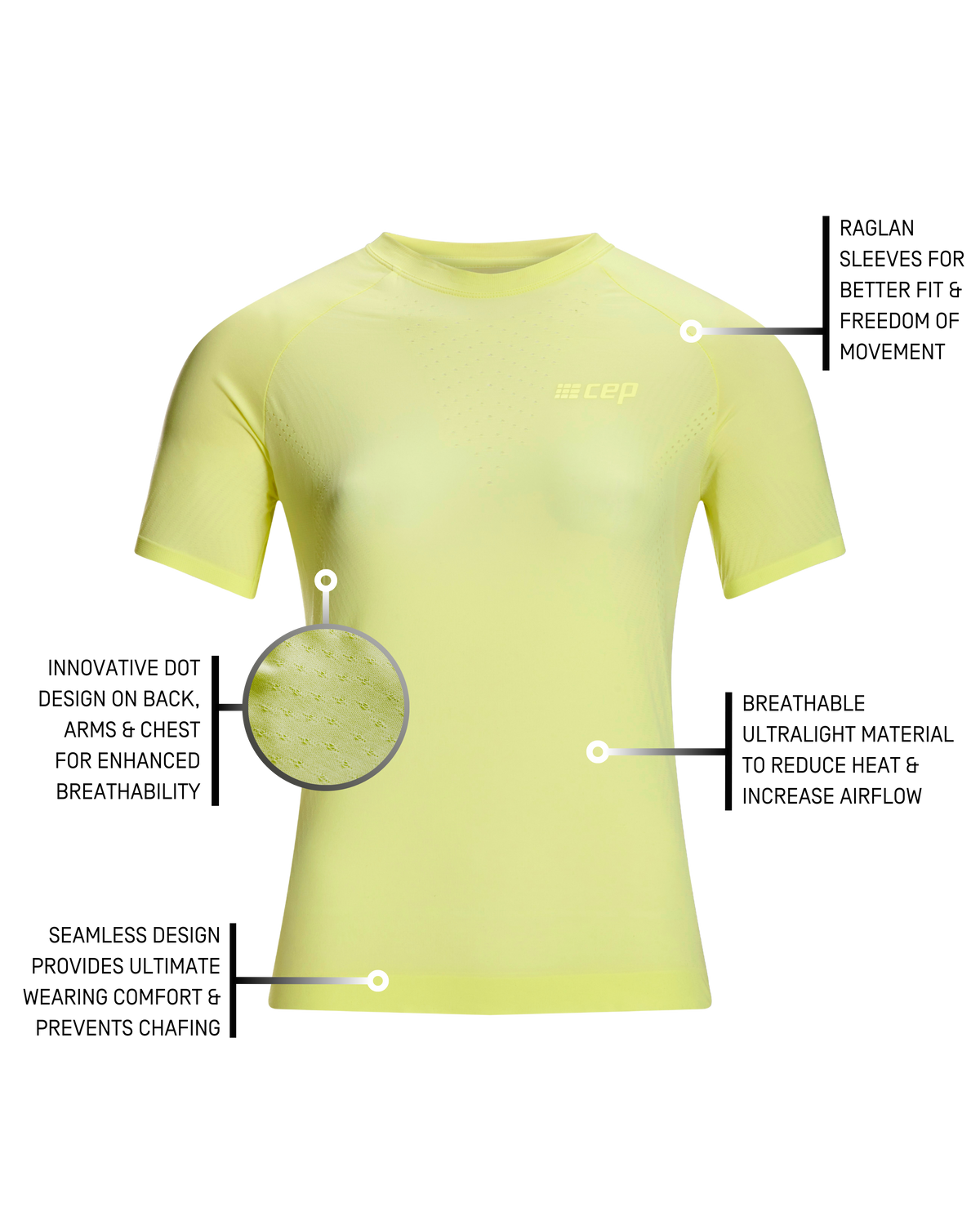 Ultralight Seamless Short Sleeve Shirt, Women, Lime