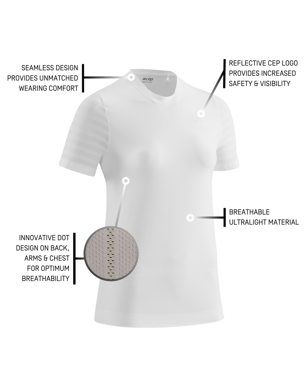 Ultralight Short Sleeve Shirt, Women, White