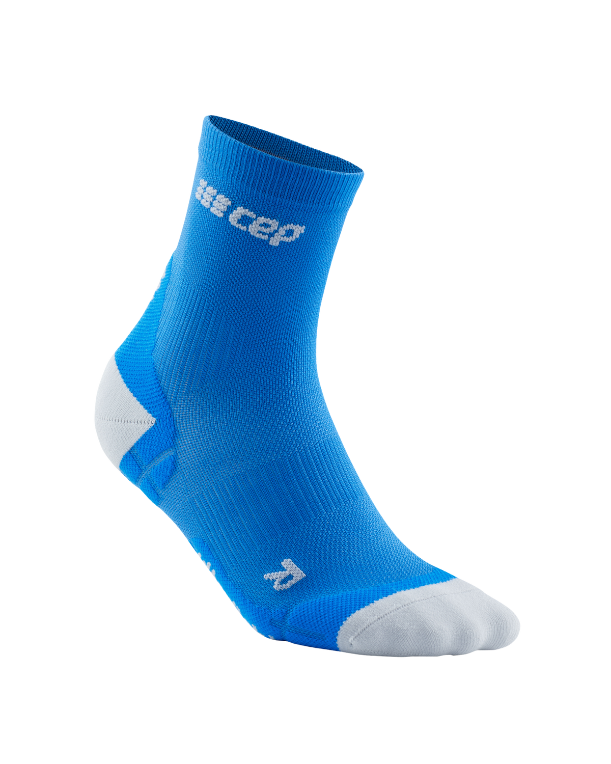 Ultralight Short Compression Socks, Men, Electric Blue/Light Grey
