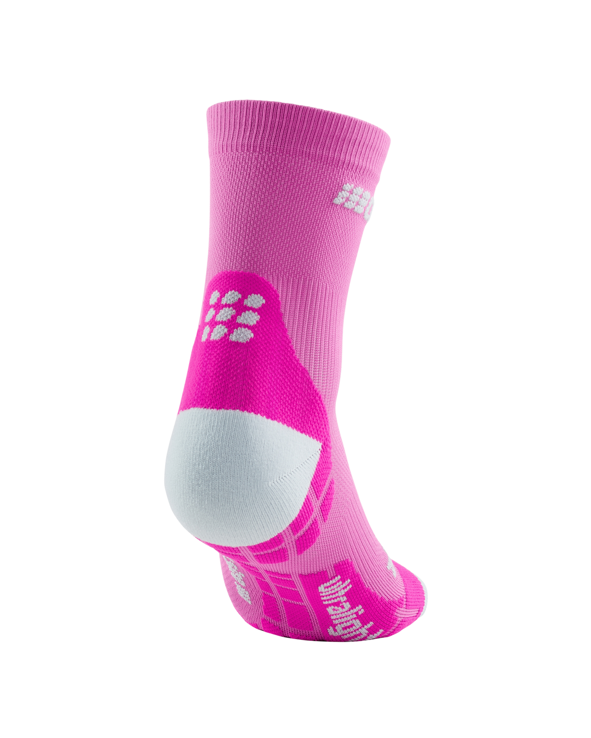 Ultralight Short Compression Socks, Women, Electric Pink/Light Grey