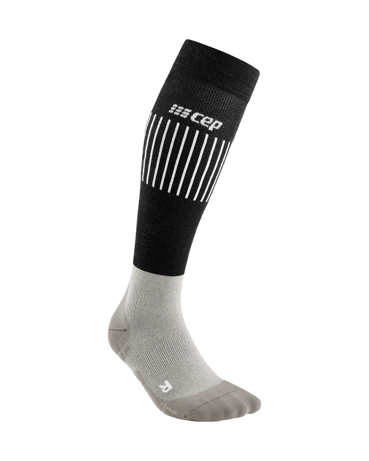 Ski Ultralight Tall Compression Socks, Women, Black/Grey/White