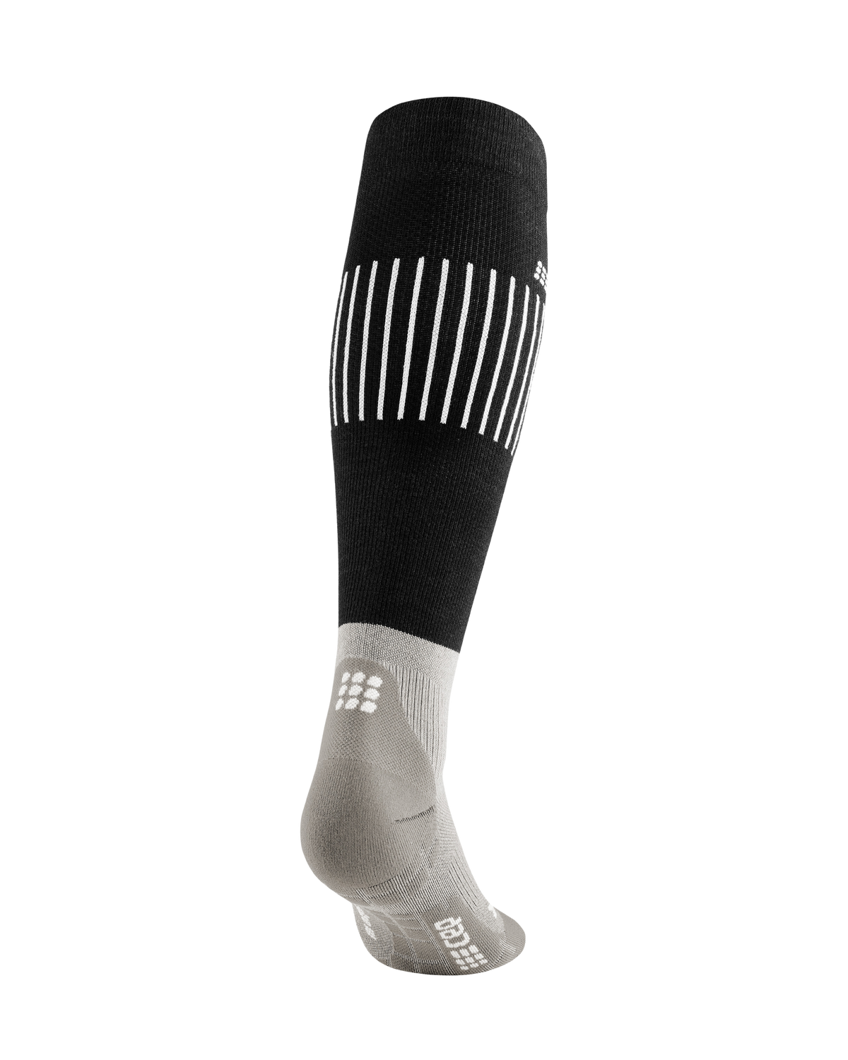 Ski Ultralight Tall Compression Socks, Women, Black/Grey/White