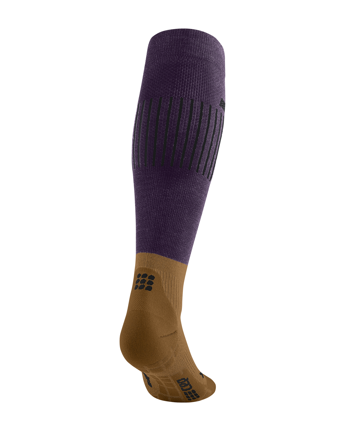 Ski Ultralight Tall Compression Socks, Women, Purple/Brown