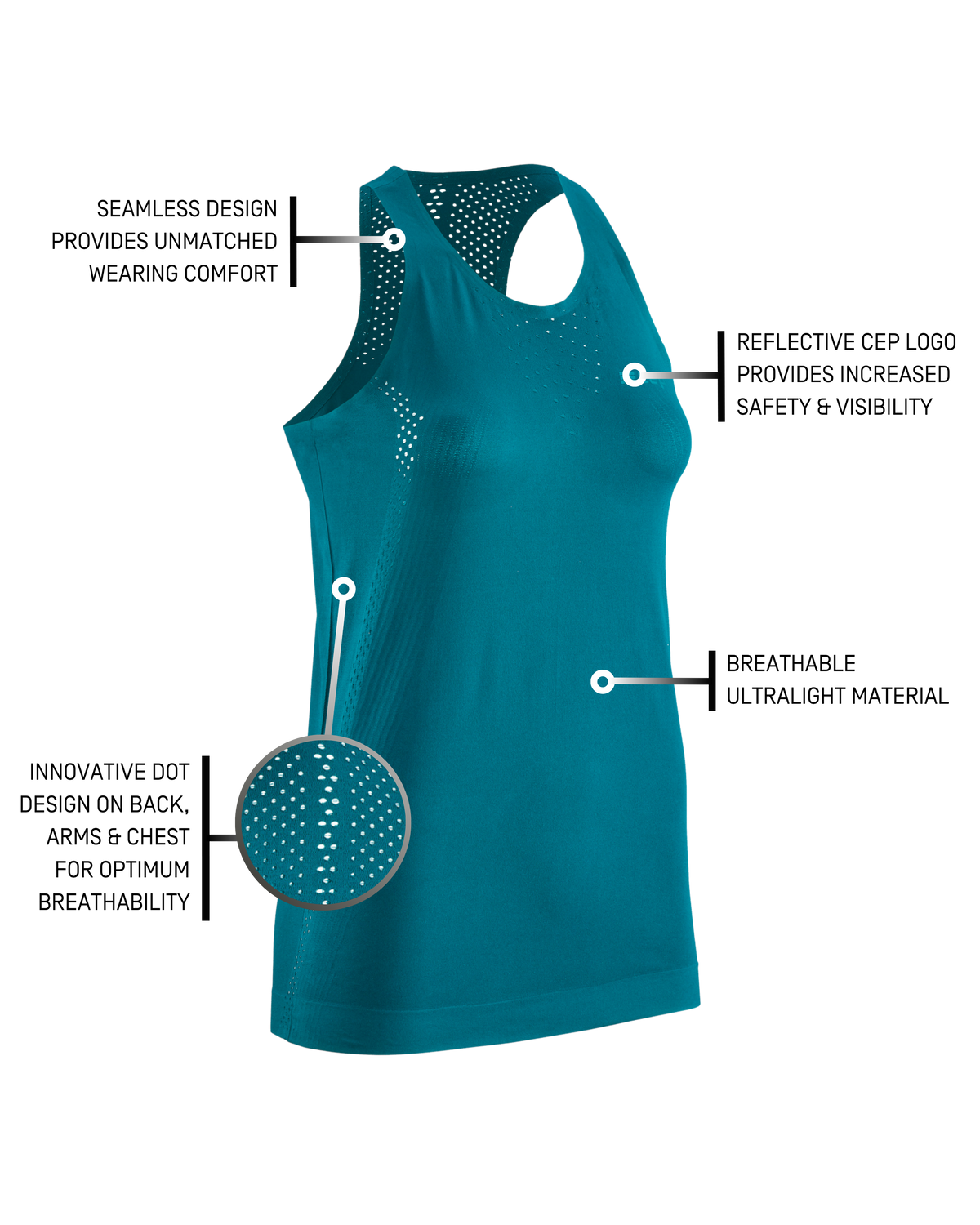 Ultralight Tank Top, Women, Petrol