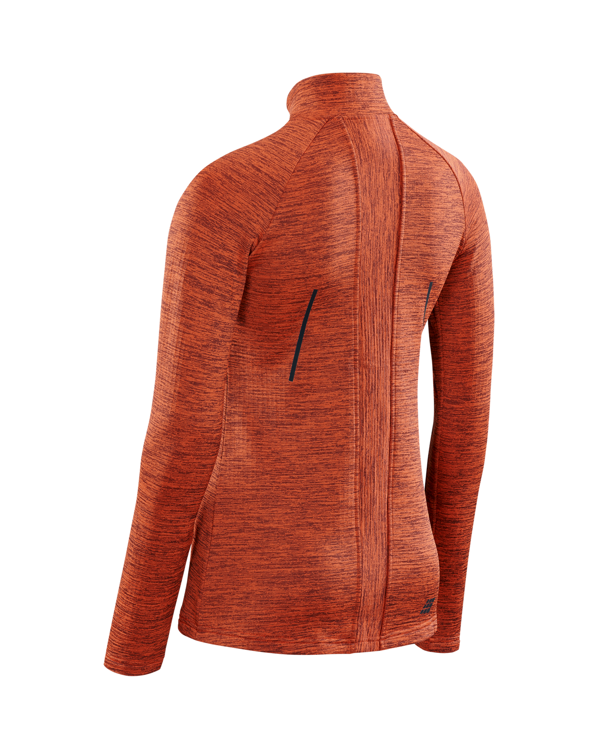 Winter Run Quarter Zip Pullover, Women, Dark Orange Melange