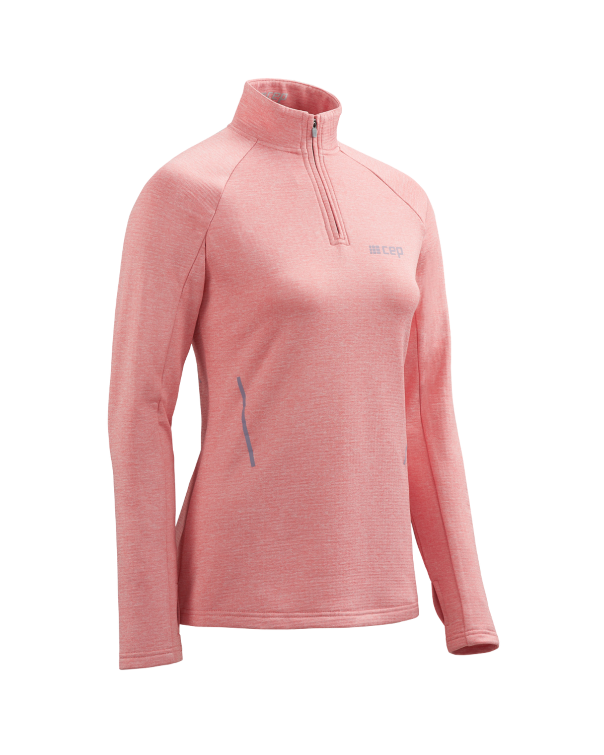 Winter Run Quarter Zip Pullover, Women, Rose Melange