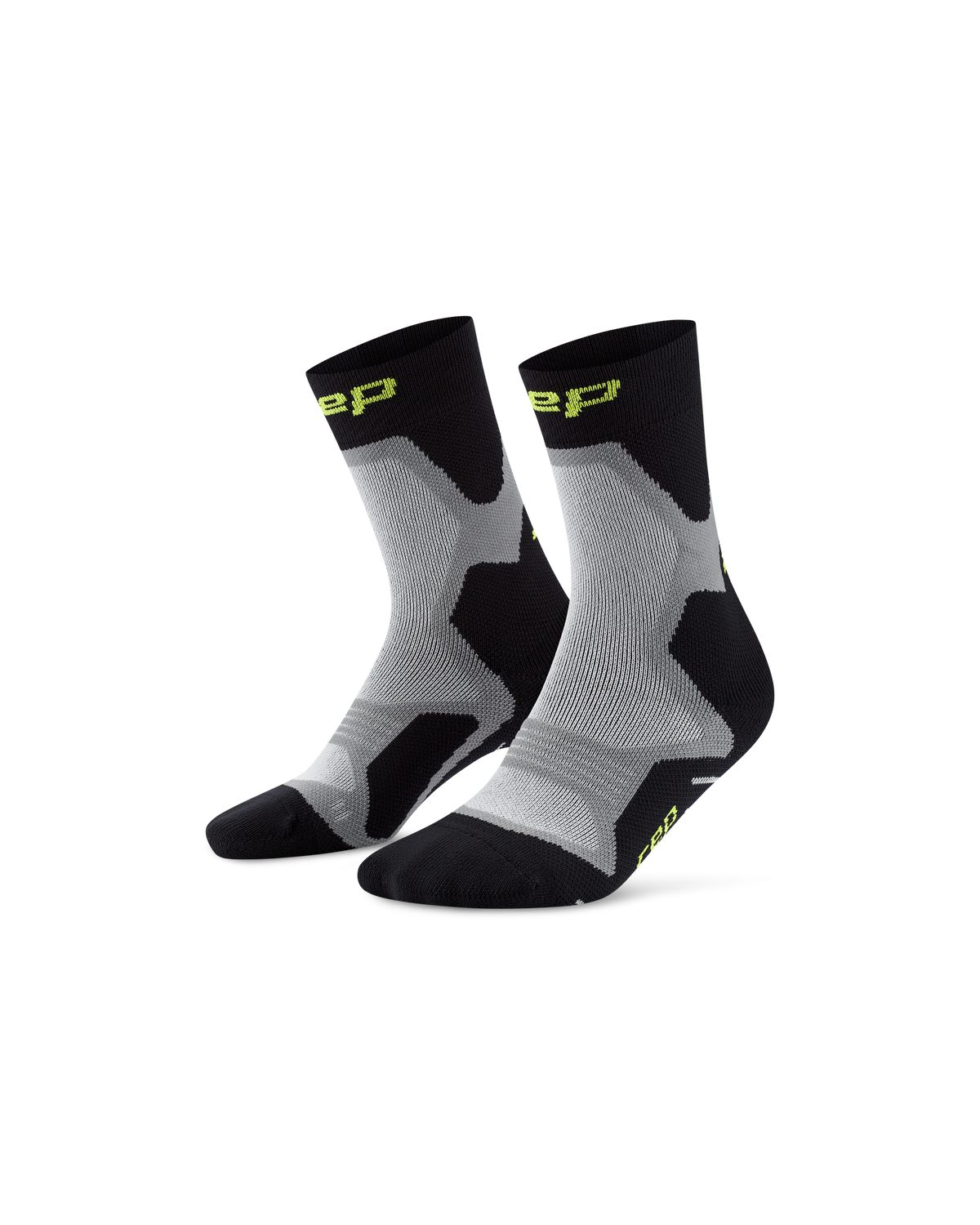 Core Run Cushion Mid Cut Compression Socks, Black