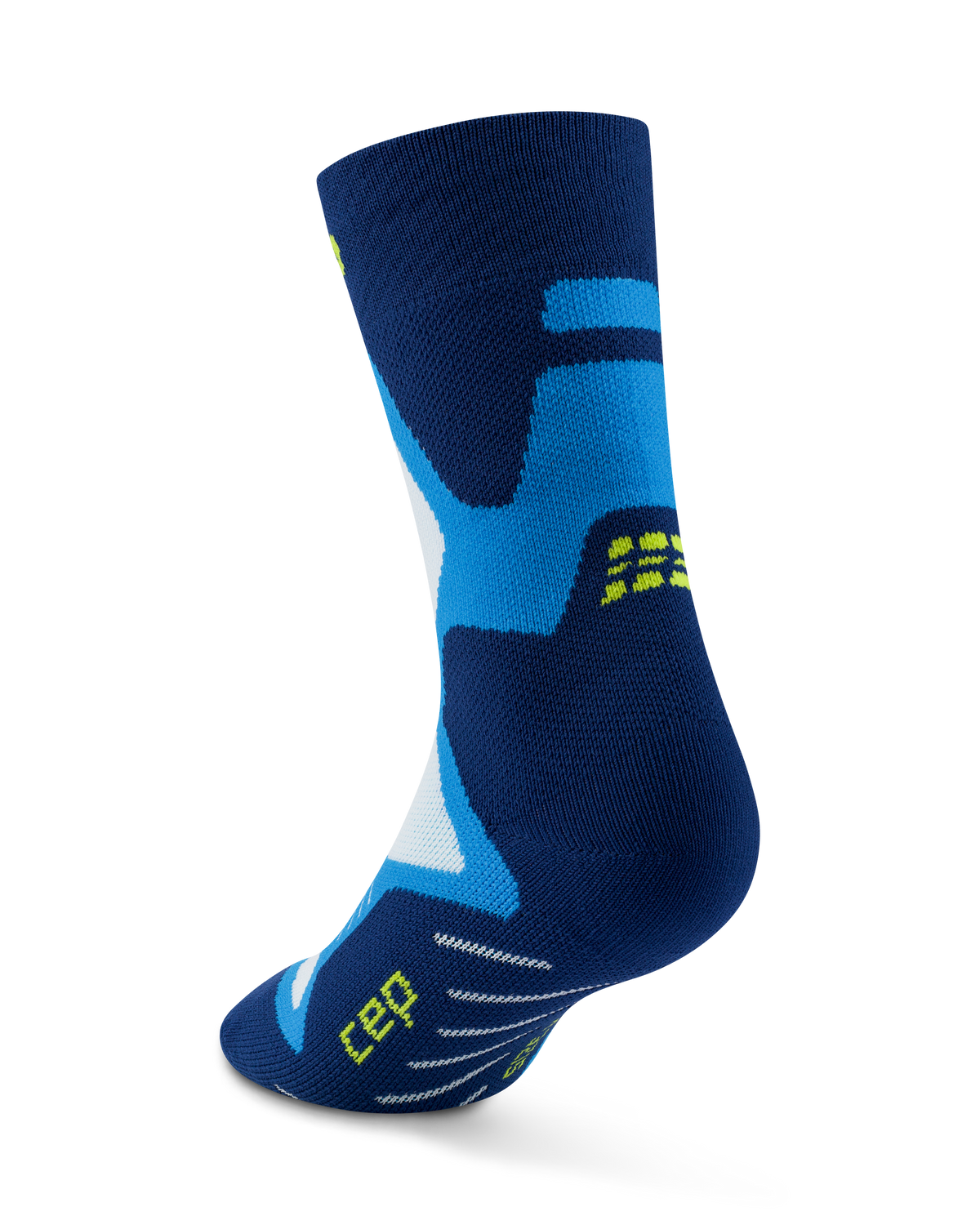 Core Run Cushion Mid Cut Compression Socks, Blue